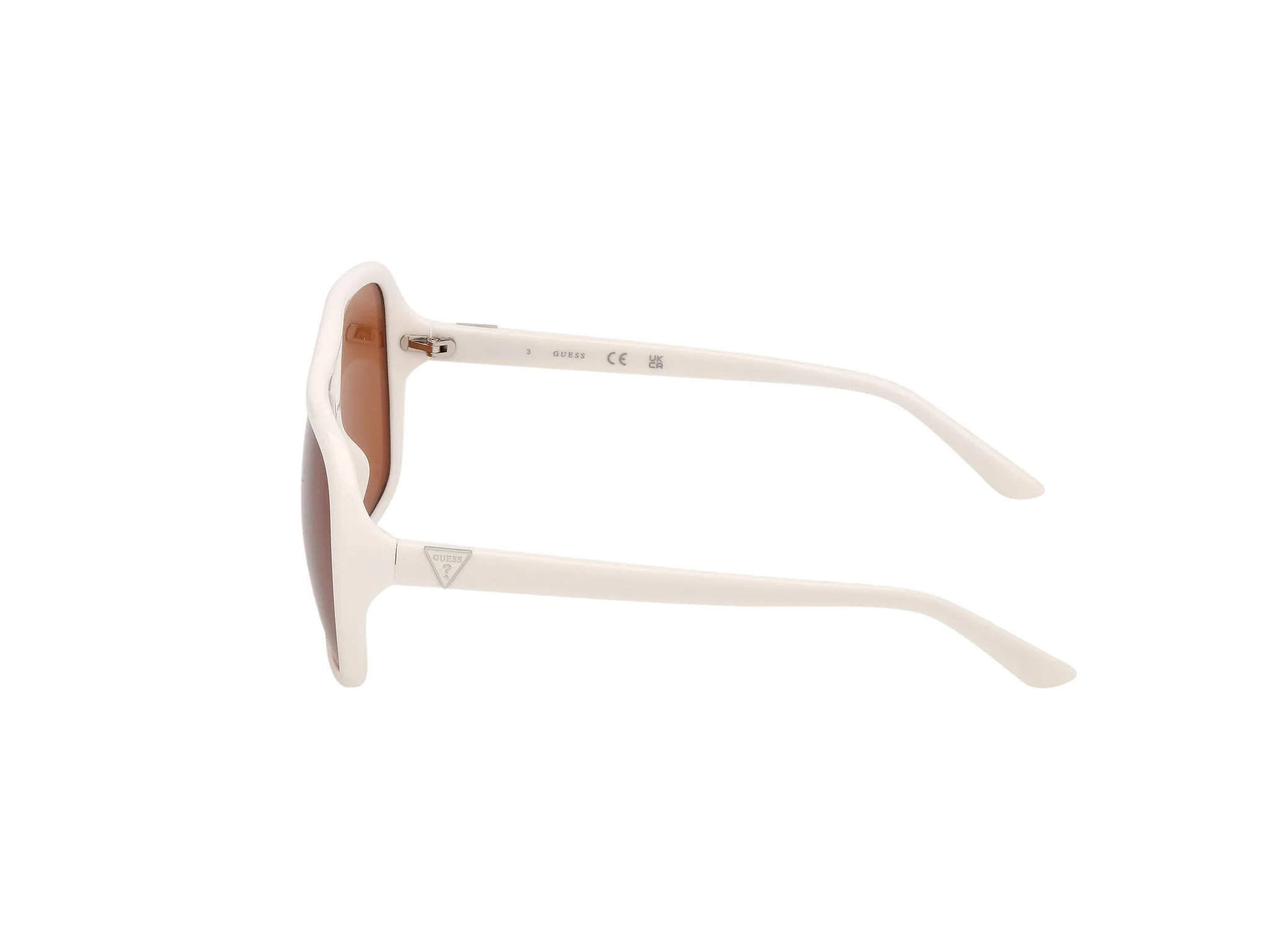 Guess GU00351 21E Occhiali da sole Iniettato Bianco Marrone Pilot Normale - immagine 3