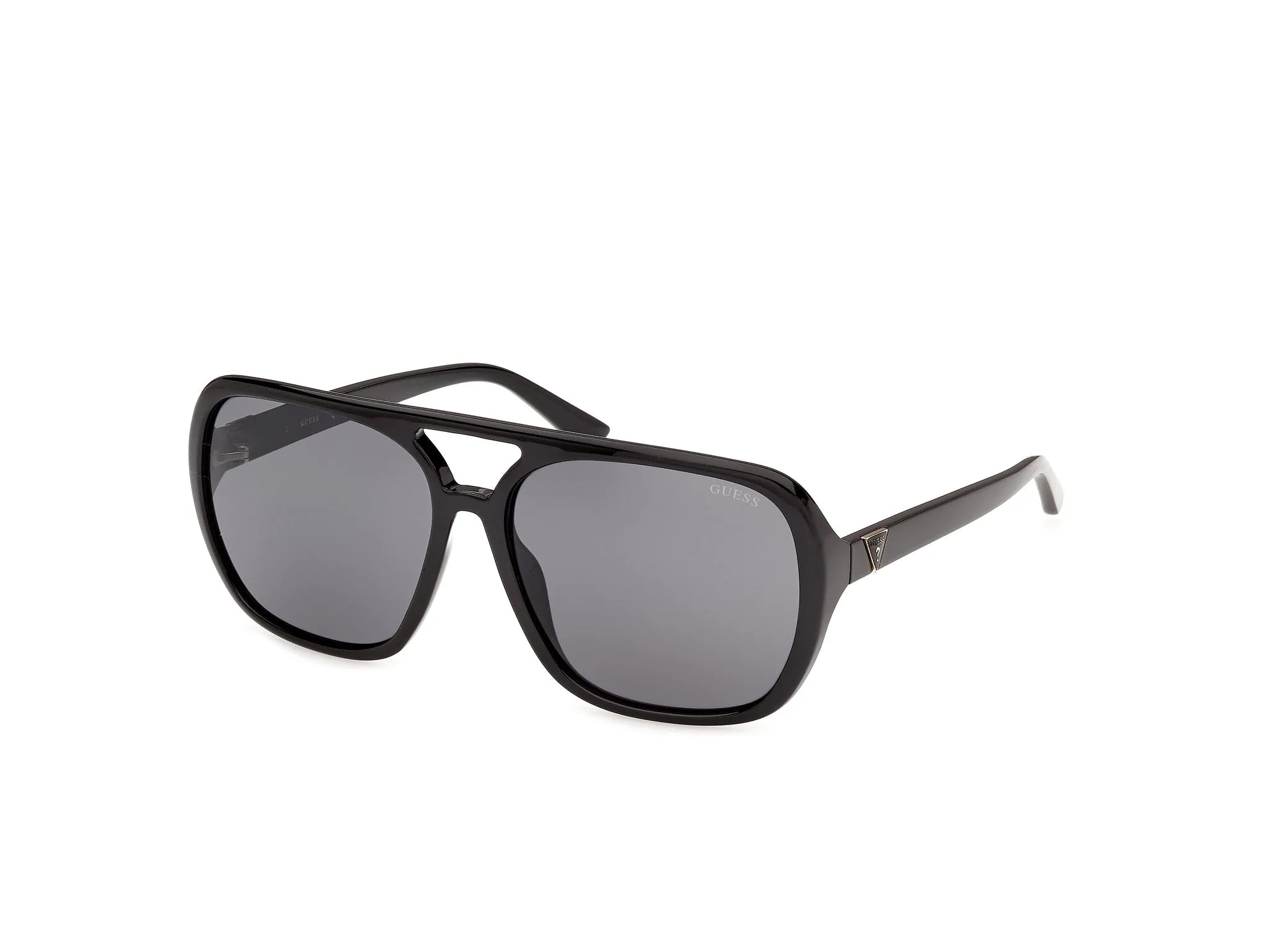 Guess GU00351 01A Occhiali da sole Iniettato Nero Fumo Pilot Normale - immagine 1