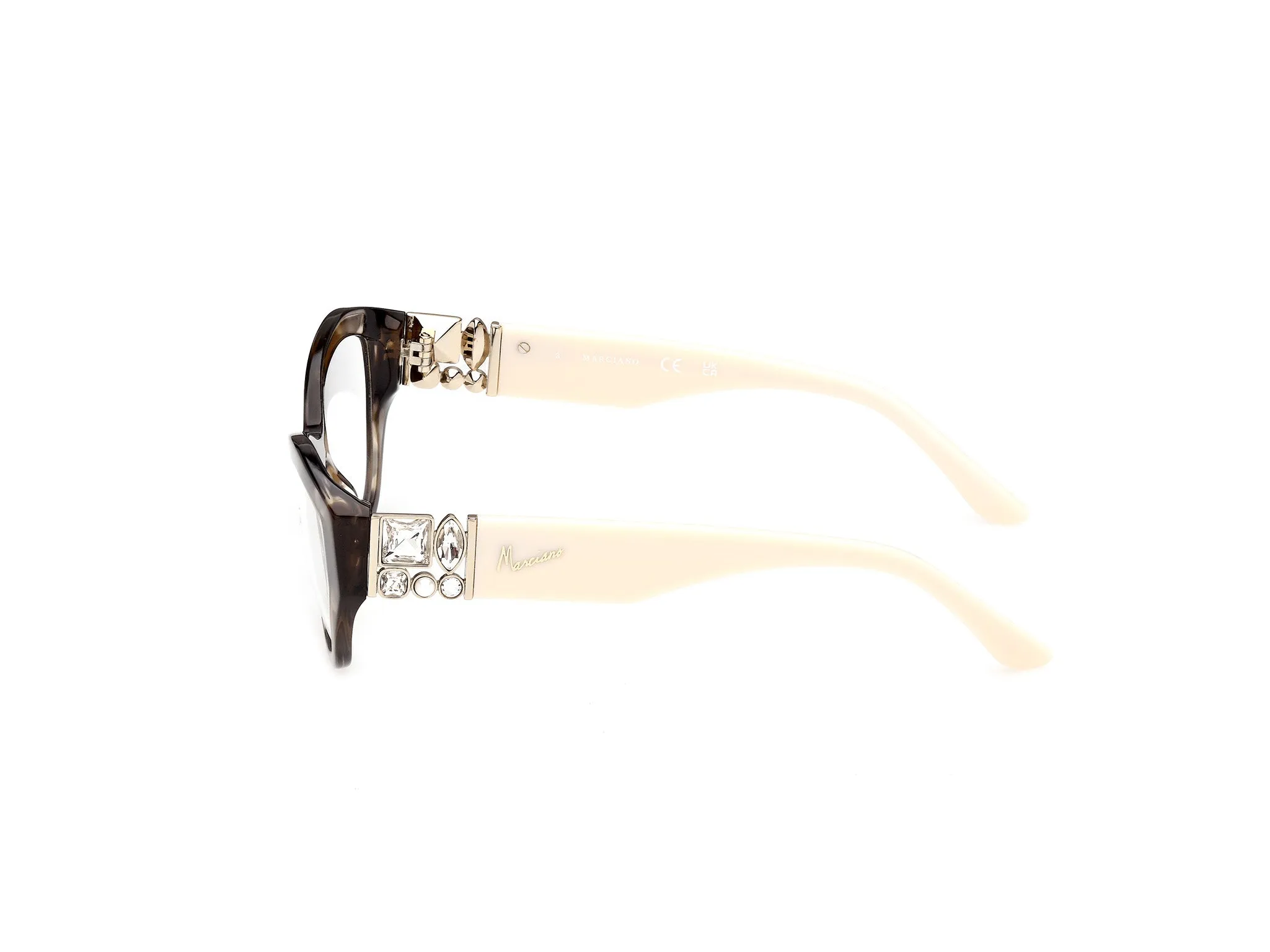 Guess by Marciano GM50077 98 Montature da vista Acetato Verde Cat Eye Normale - immagine 3