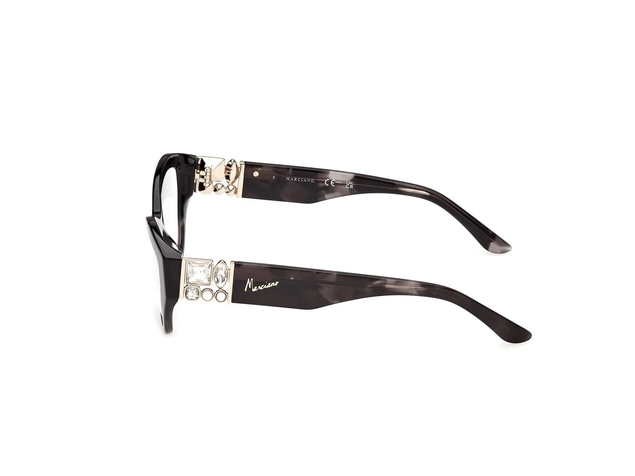 Guess by Marciano GM50077 20 Montature da vista Acetato Grigio Cat Eye Normale - immagine 3
