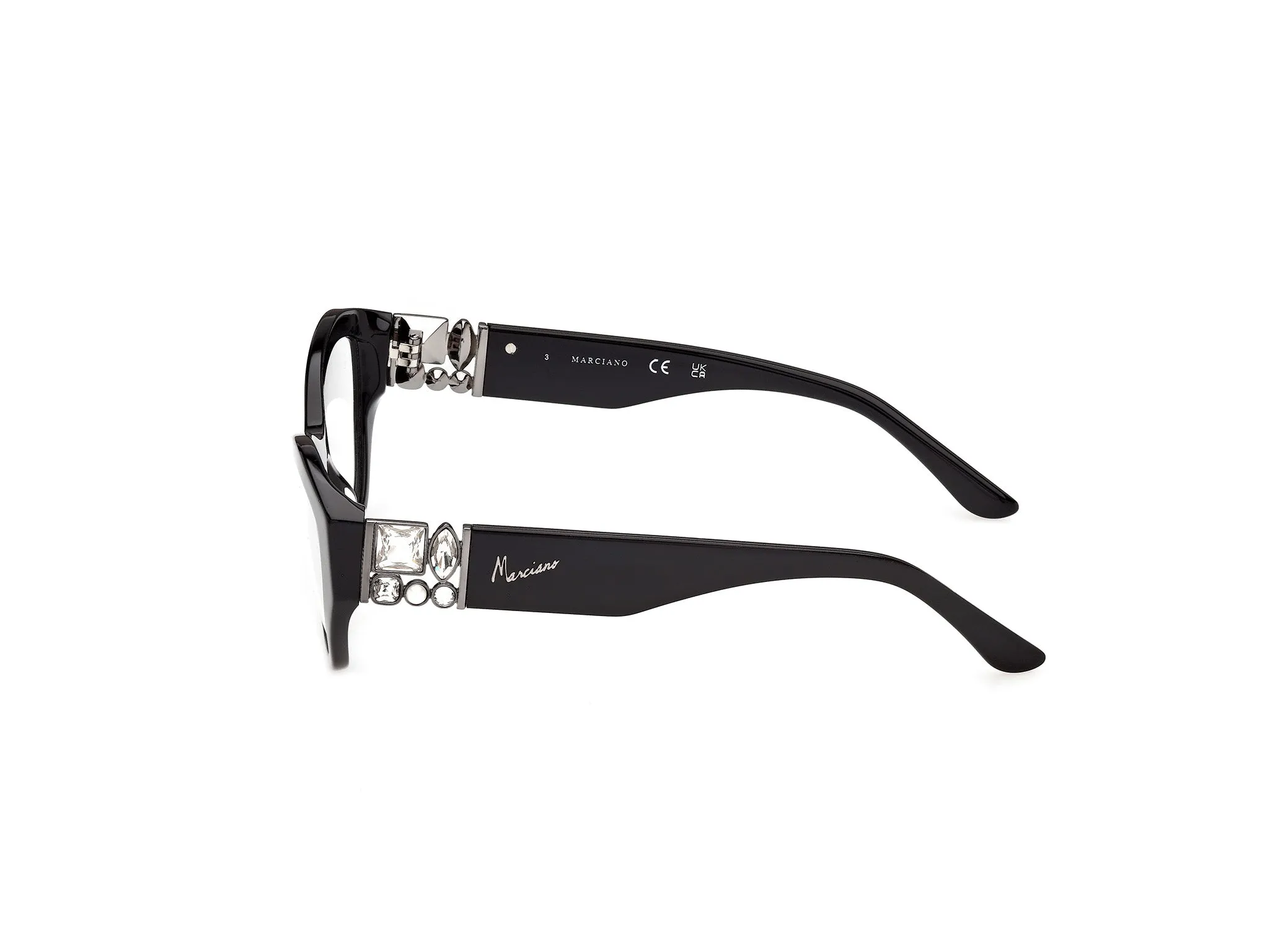 Guess by Marciano GM50077 1 Montature da vista Acetato Nero Cat Eye Normale - immagine 3