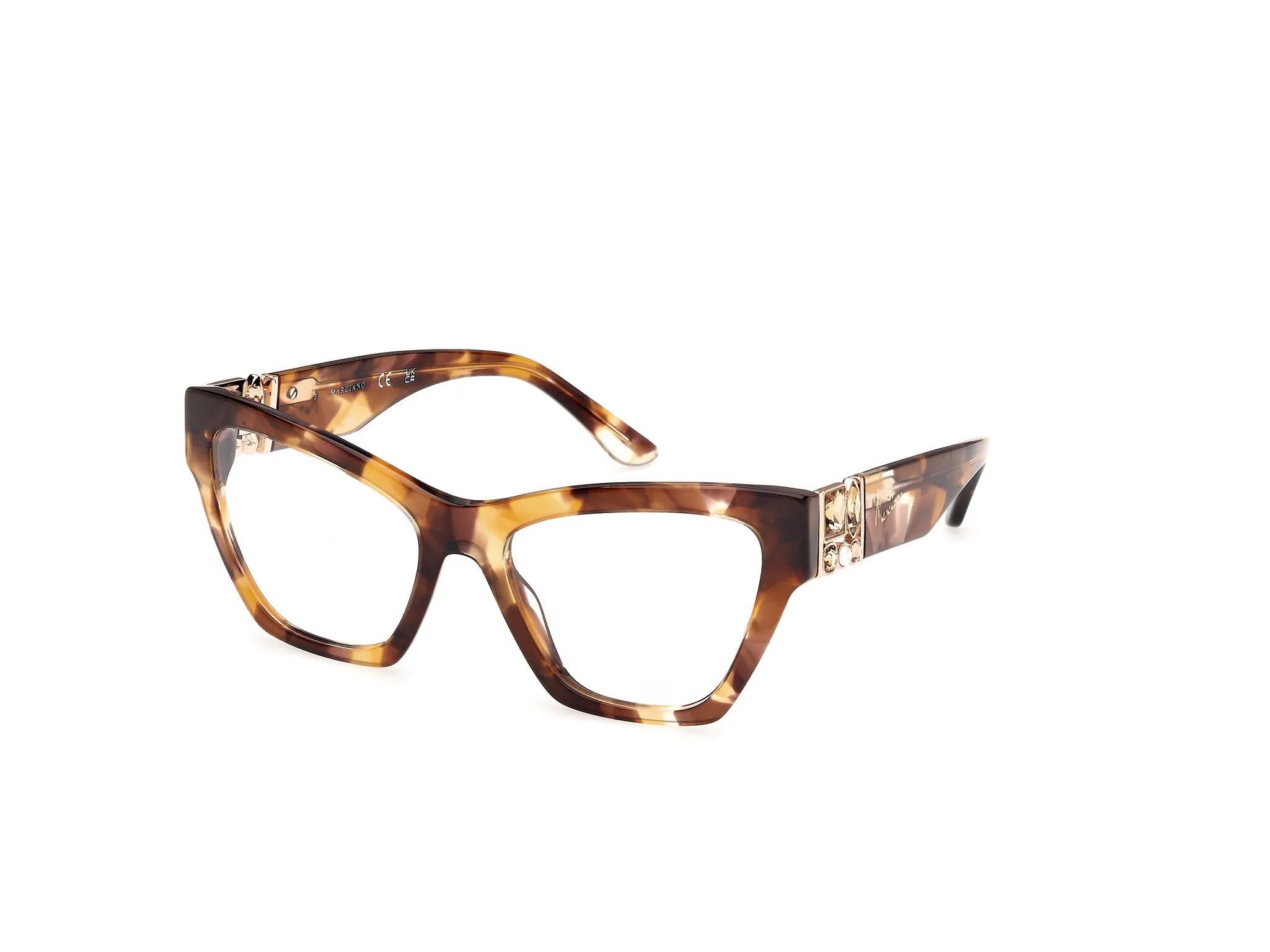 Guess by Marciano GM50076 53 Montature da vista Acetato Havana Squadrata Normale - immagine 1