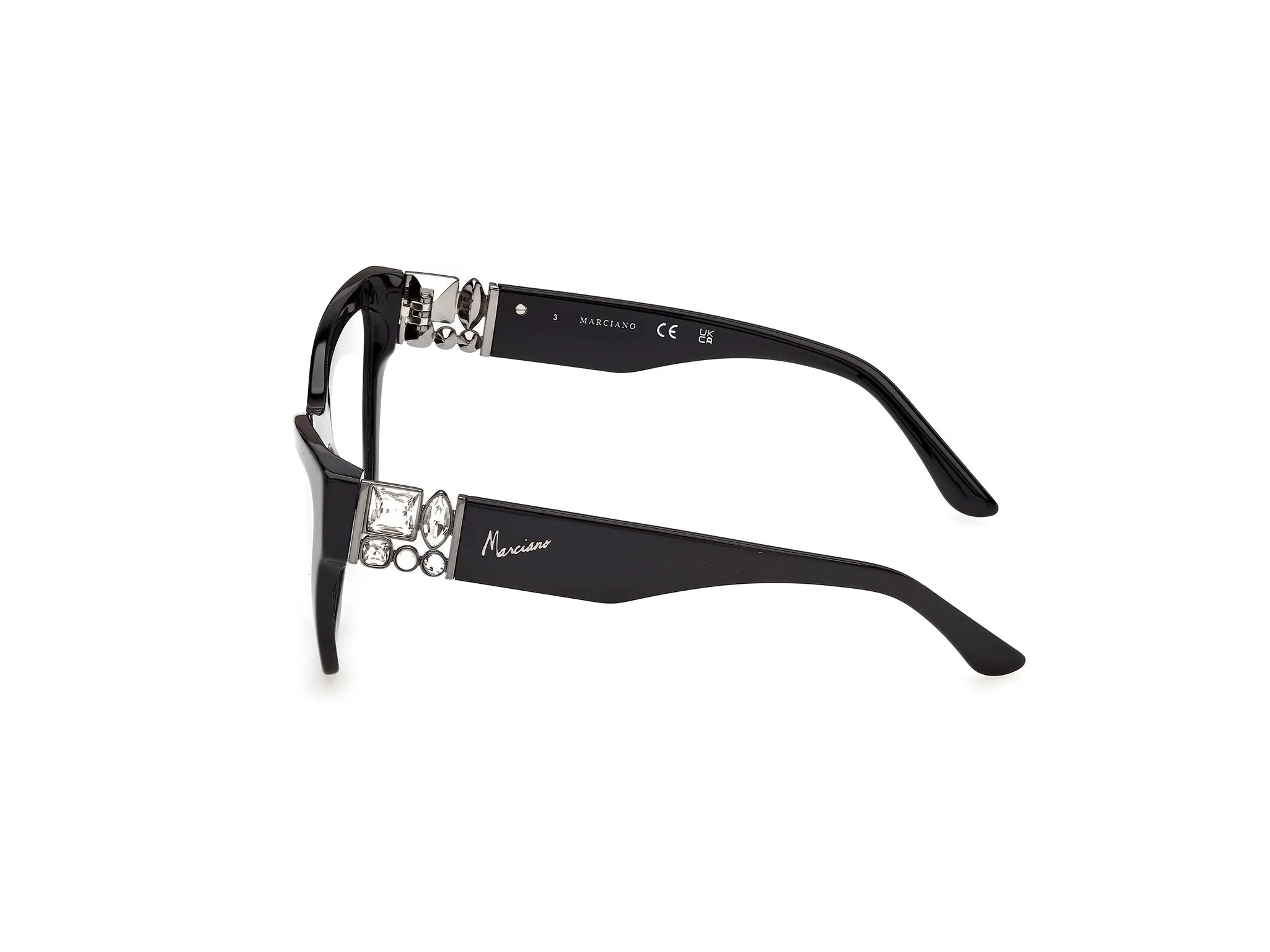 Guess by Marciano GM50076 1 Montature da vista Acetato Nero Squadrata Normale - immagine 3