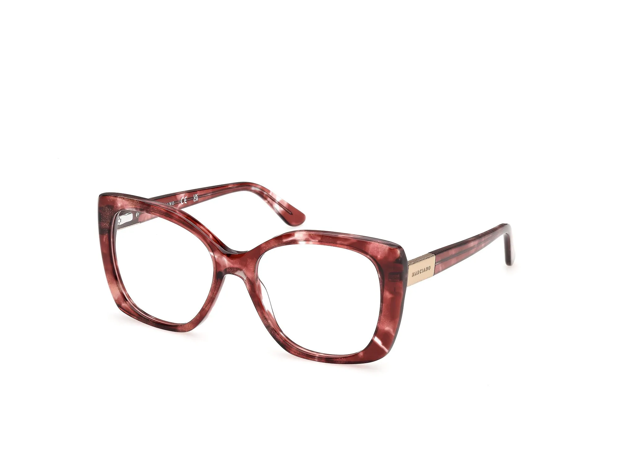 Guess by Marciano GM50071 71 Montature da vista Acetato Bordeaux Farfalla Normale - immagine 1