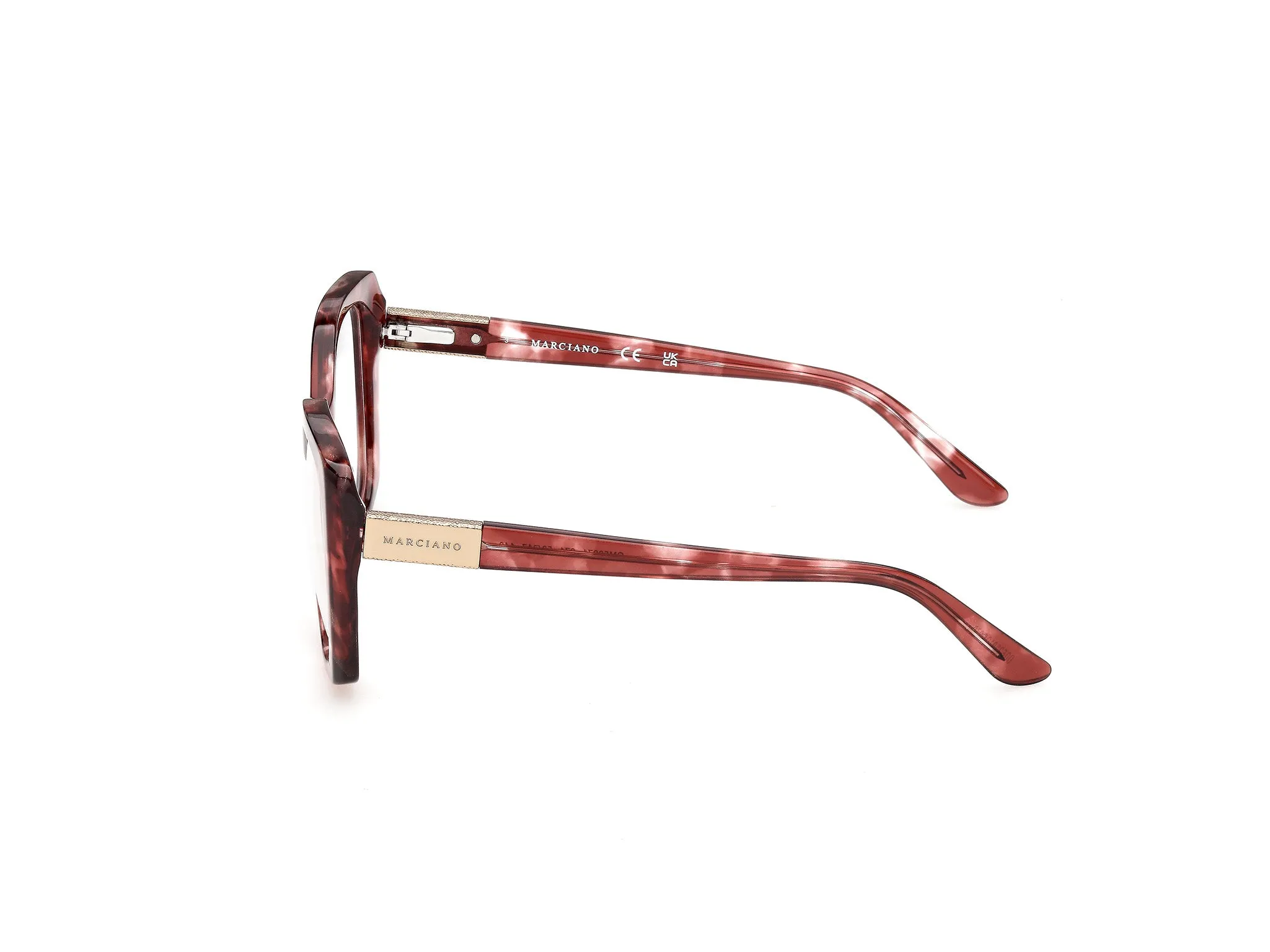 Guess by Marciano GM50071 71 Montature da vista Acetato Bordeaux Farfalla Normale - immagine 3