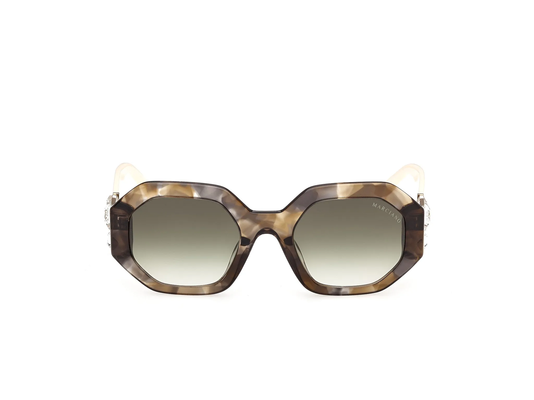 Guess by Marciano GM00049 98P Occhiali da sole Acetato Verde Verde Geometrica Normale - immagine 2