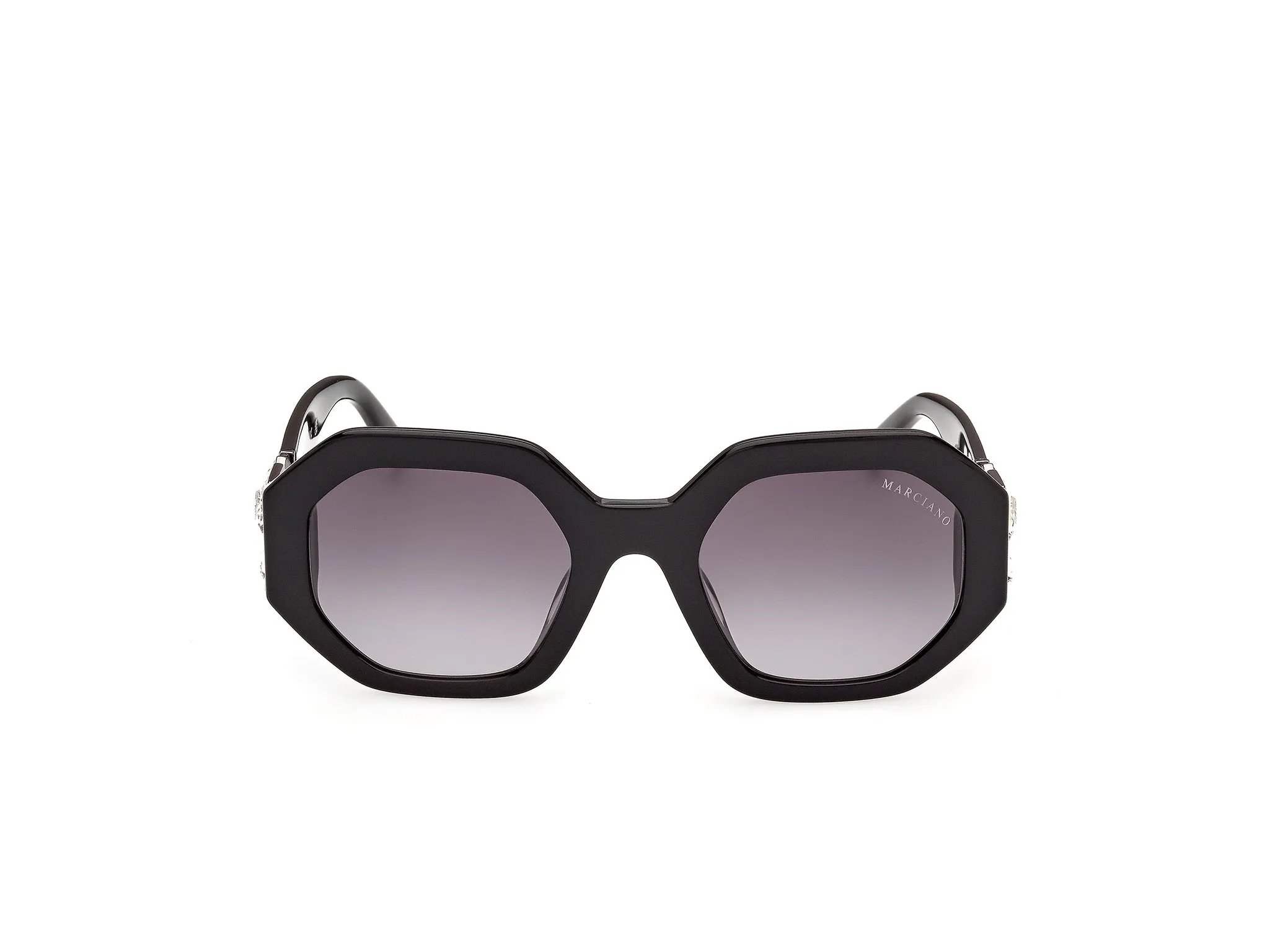 Guess by Marciano GM00049 01B Occhiali da sole Acetato Nero Fumo Geometrica Normale - immagine 2