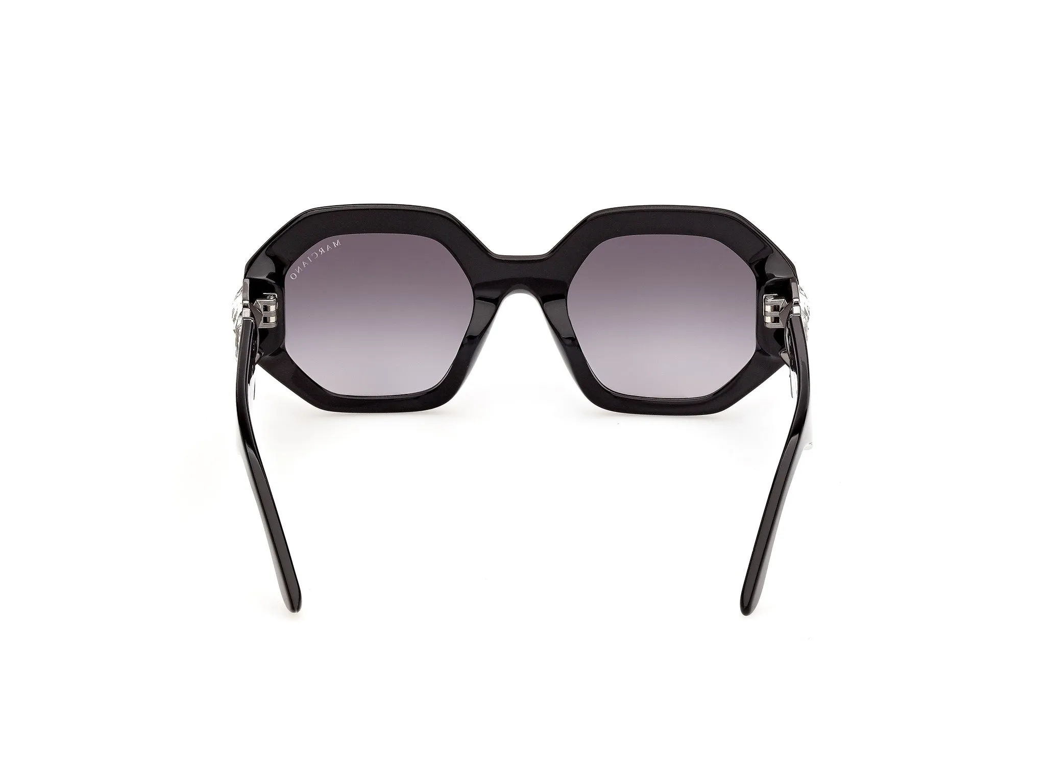 Guess by Marciano GM00049 01B Occhiali da sole Acetato Nero Fumo Geometrica Normale - immagine 4