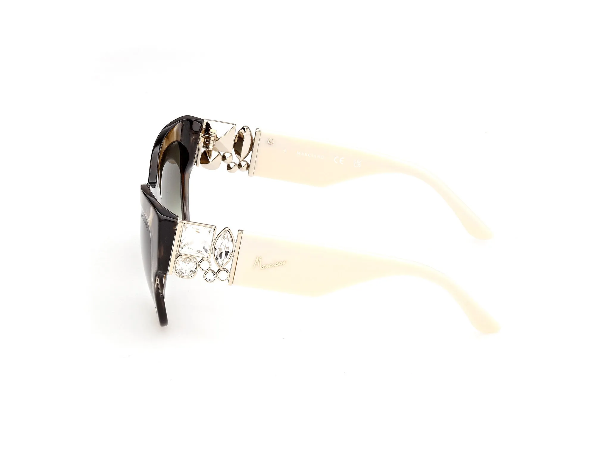 Guess by Marciano GM00048 98P Occhiali da sole Acetato Verde Verde Squadrata Normale - immagine 3