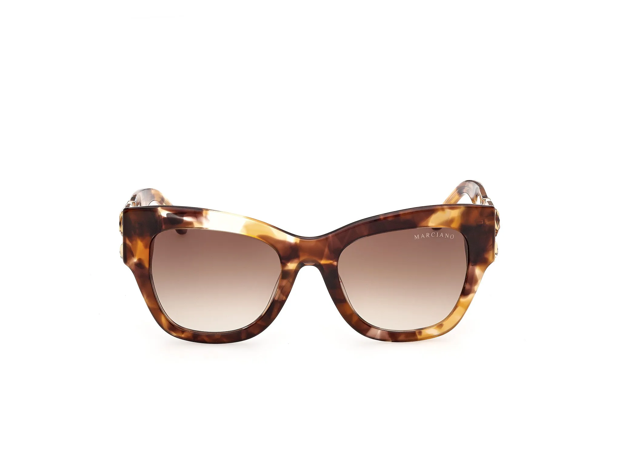 Guess by Marciano GM00048 53F Occhiali da sole Acetato Havana Marrone Squadrata Normale - immagine 2