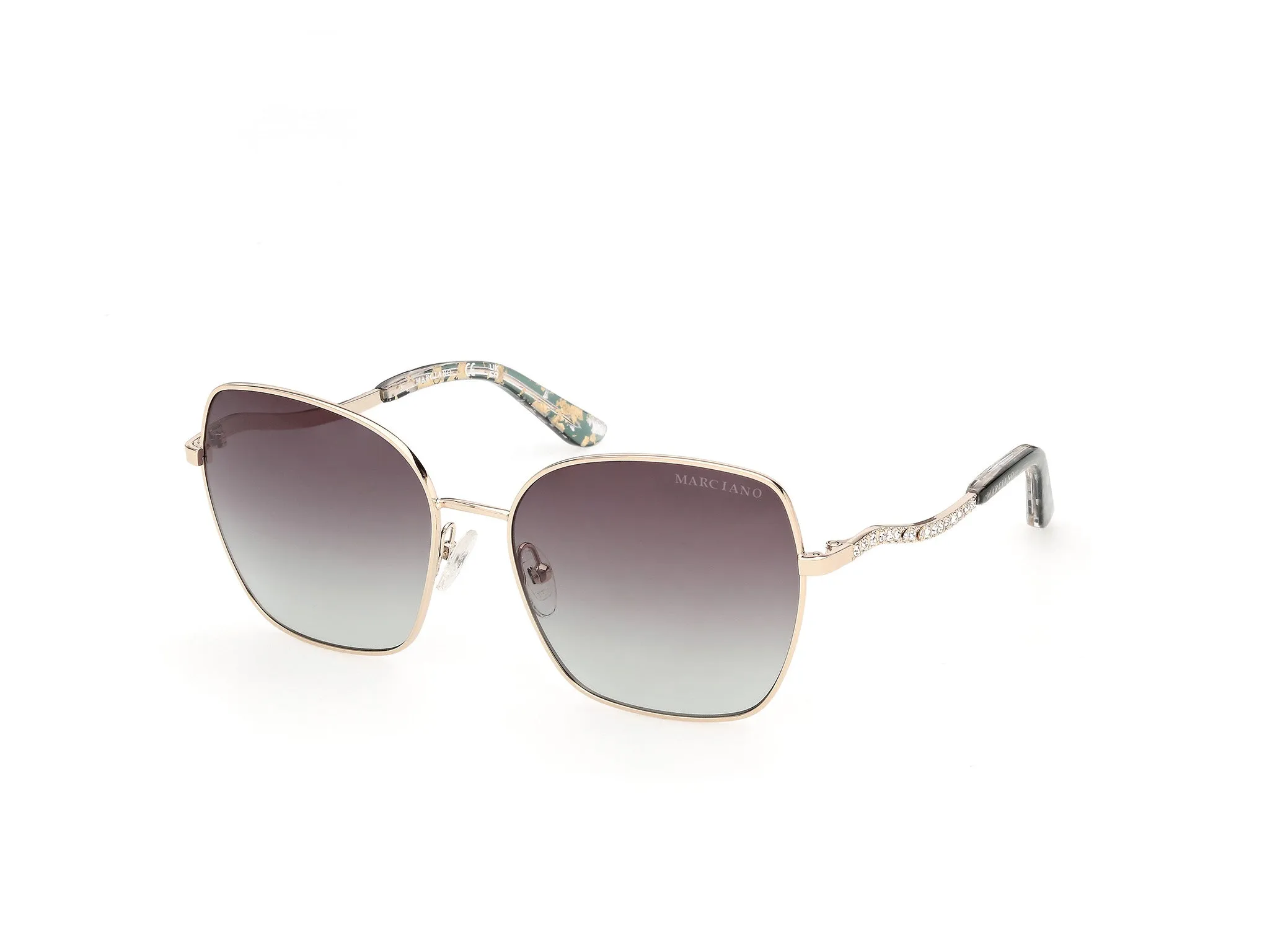 Guess by Marciano GM00047 32P Occhiali da sole Metallo Oro Verde Squadrata Normale - immagine 1
