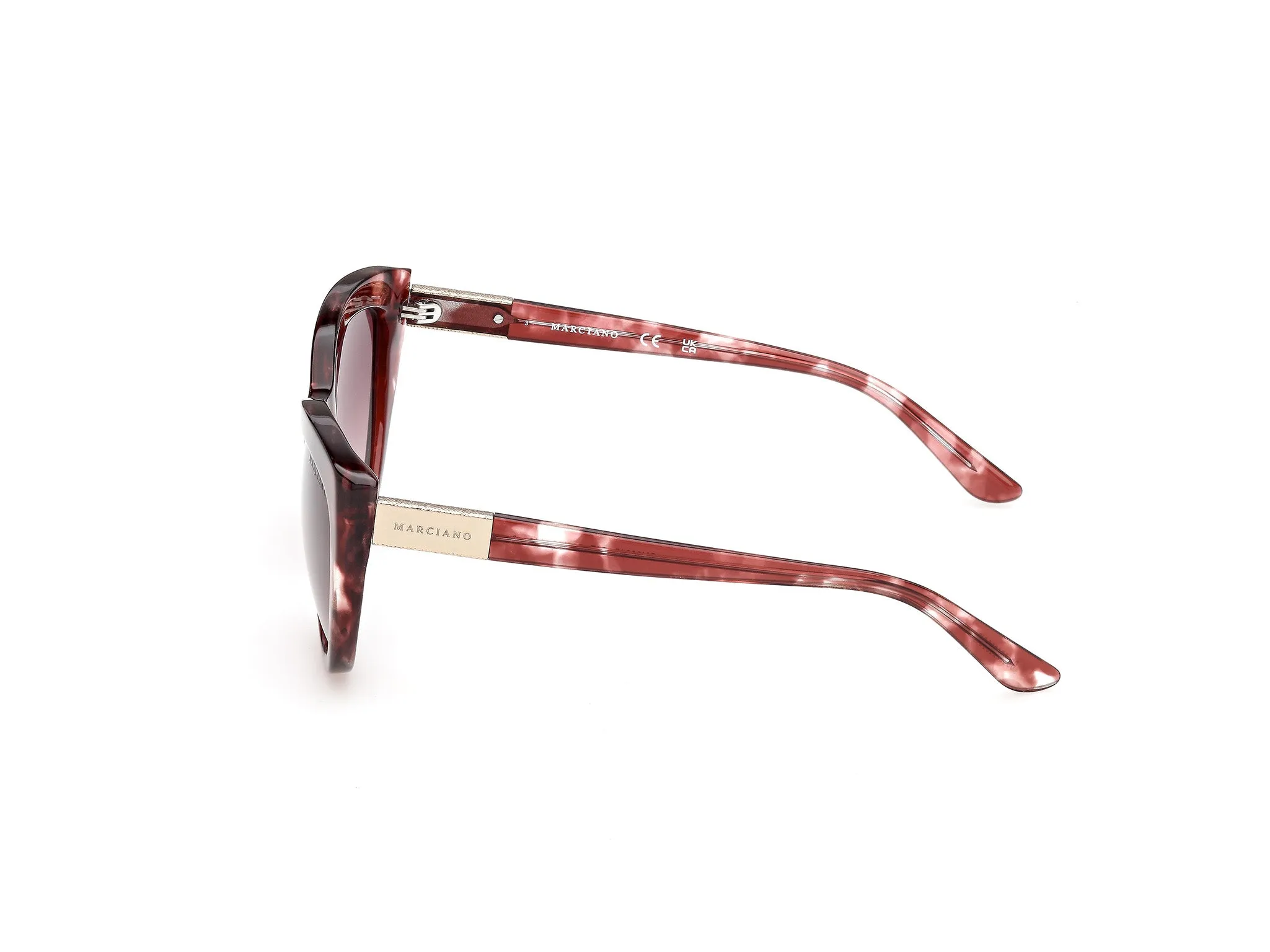 Guess by Marciano GM00045 71T Occhiali da sole Acetato Bordeaux Bordeaux Cat Eye Normale - immagine 3