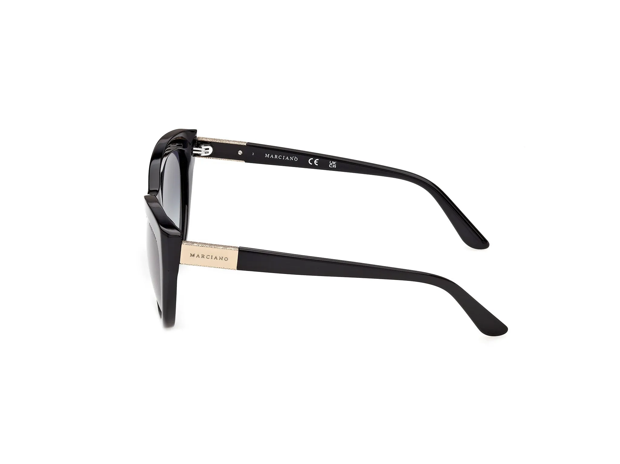 Guess by Marciano GM00045 01P Occhiali da sole Acetato Nero Verde Cat Eye Normale - immagine 3