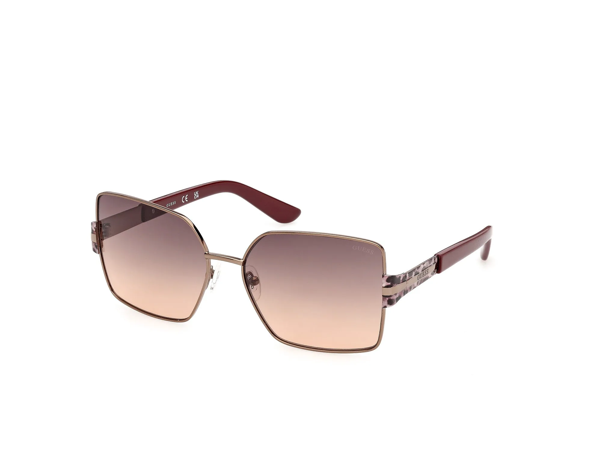 Guess GU00357 36F Occhiali da sole Metallo Bronzo Marrone Farfalla Normale - immagine 1