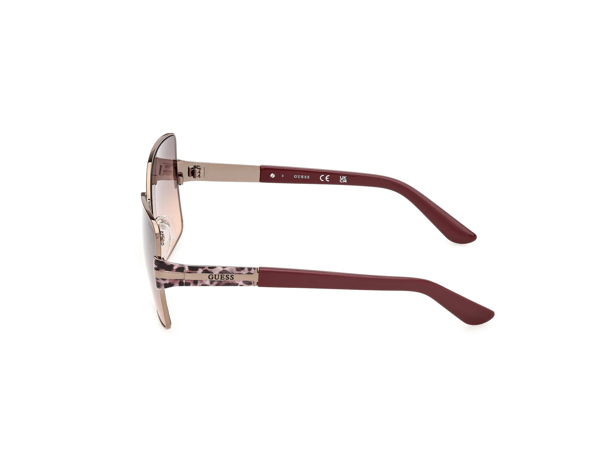 Guess GU00357 36F Occhiali da sole Metallo Bronzo Marrone Farfalla Normale - immagine 3