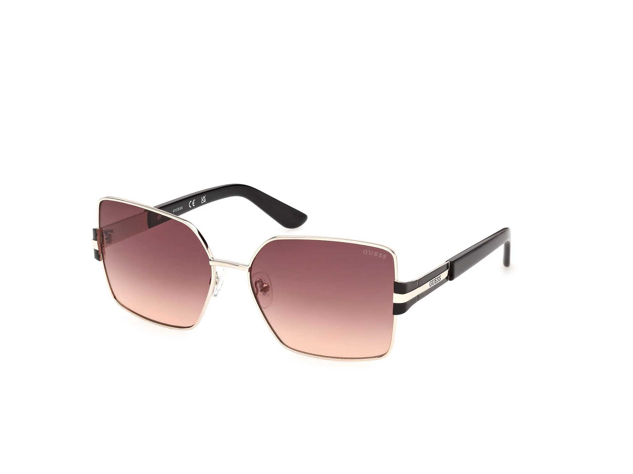 Guess GU00357 32T Occhiali da sole Metallo Oro Bordeaux Farfalla Normale - immagine 1