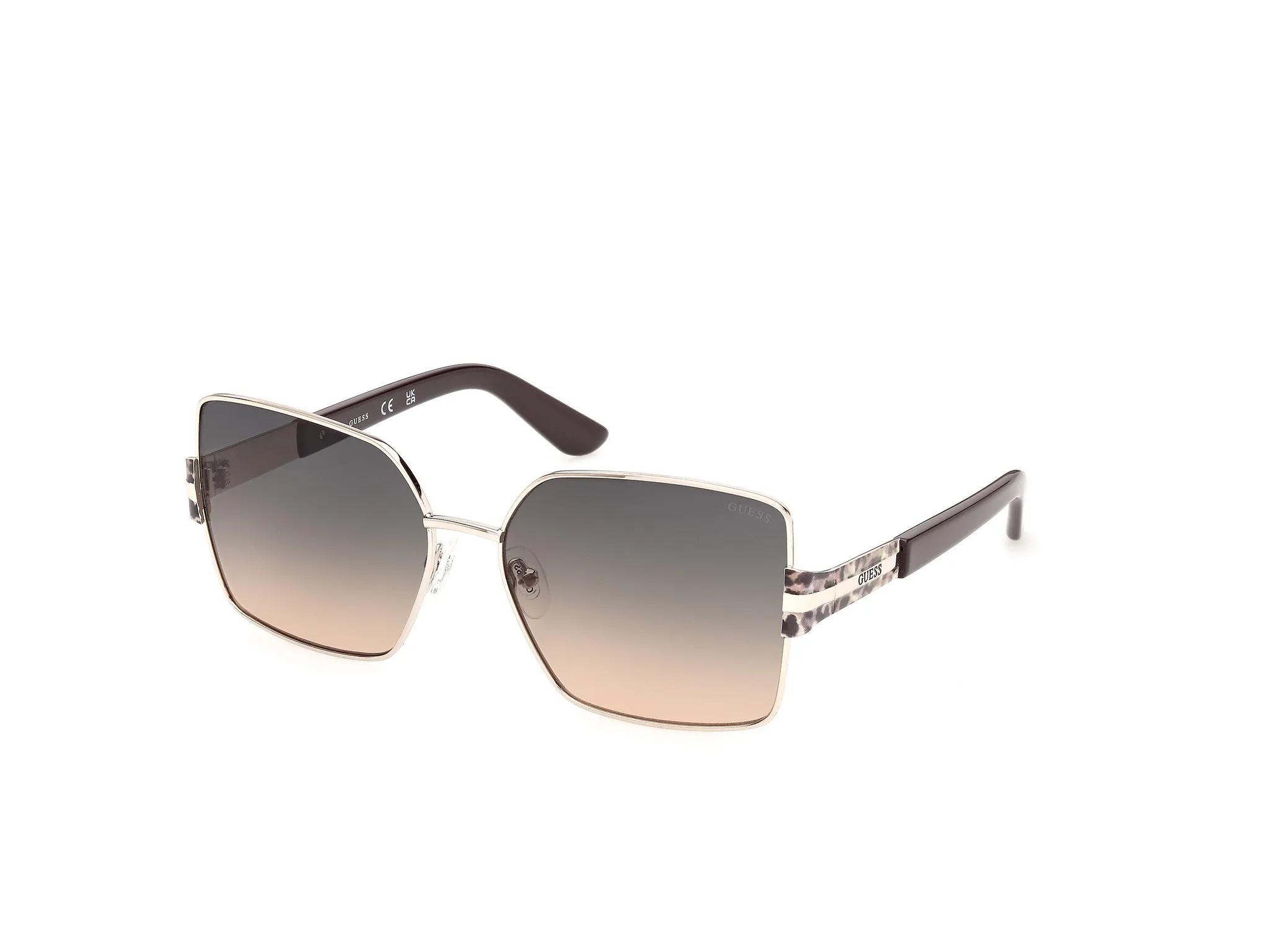 Guess GU00357 32P Occhiali da sole Metallo Oro Verde Farfalla Normale - immagine 1