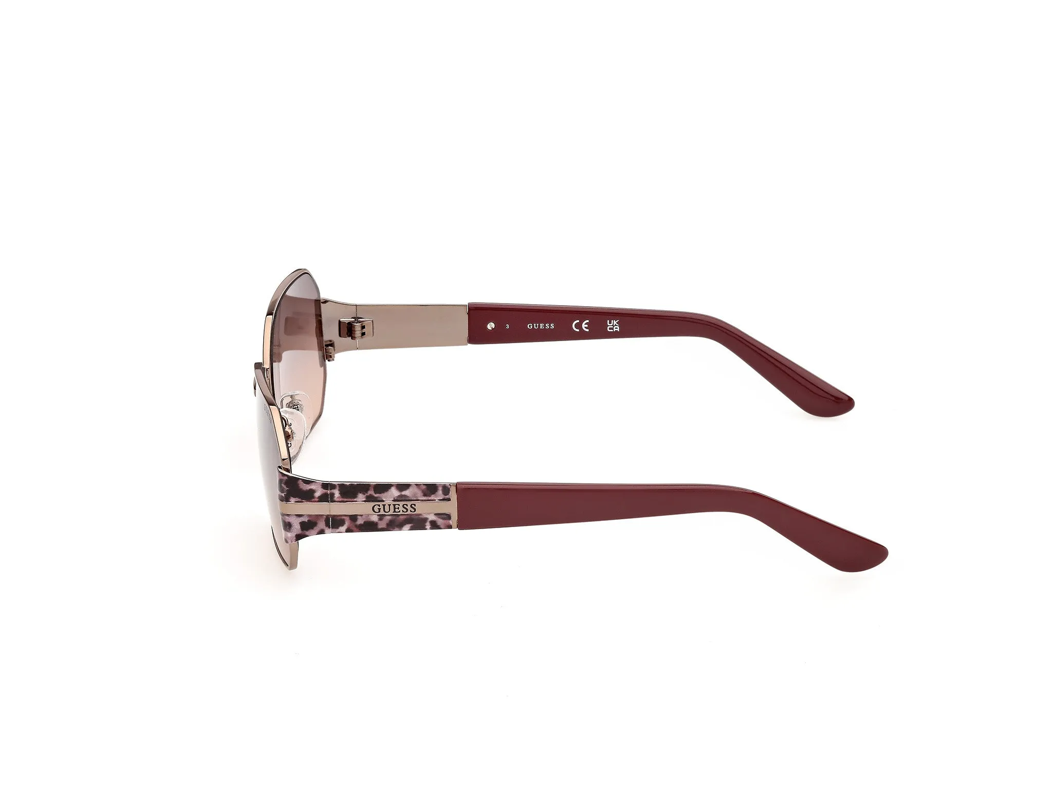 Guess GU00356 36F Occhiali da sole Metallo Bronzo Marrone Geometrica Normale - immagine 3