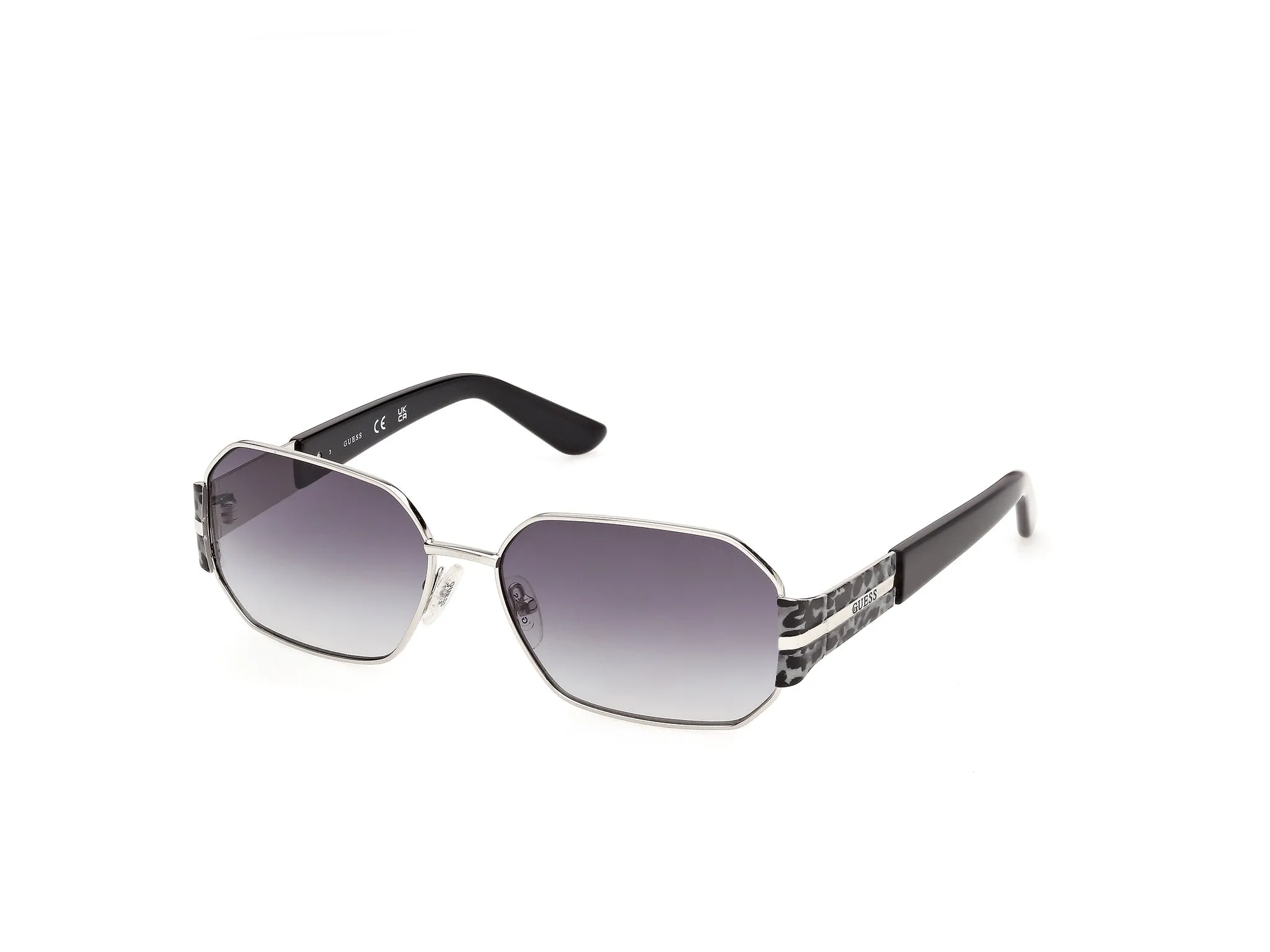 Guess GU00356 10B Occhiali da sole Metallo Grigio Fumo Geometrica Normale - immagine 1