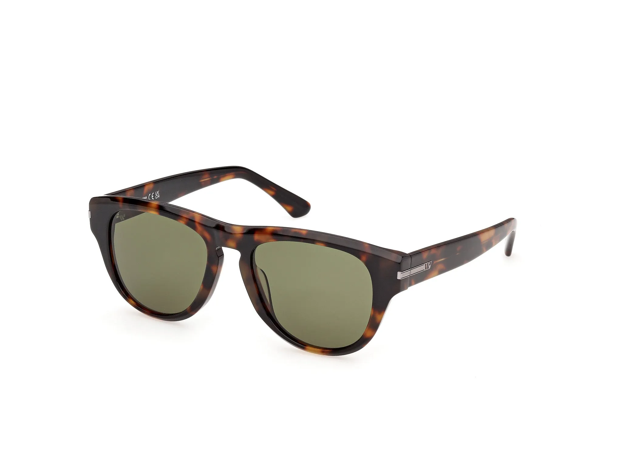 Web WE0402 52N Occhiali da sole Acetato Havana Verde Rotonda Normale - immagine 1