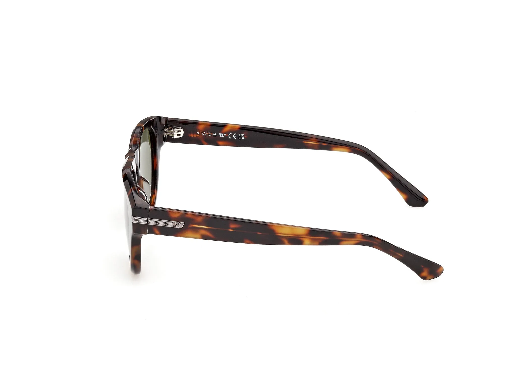 Web WE0402 52N Occhiali da sole Acetato Havana Verde Rotonda Normale - immagine 3