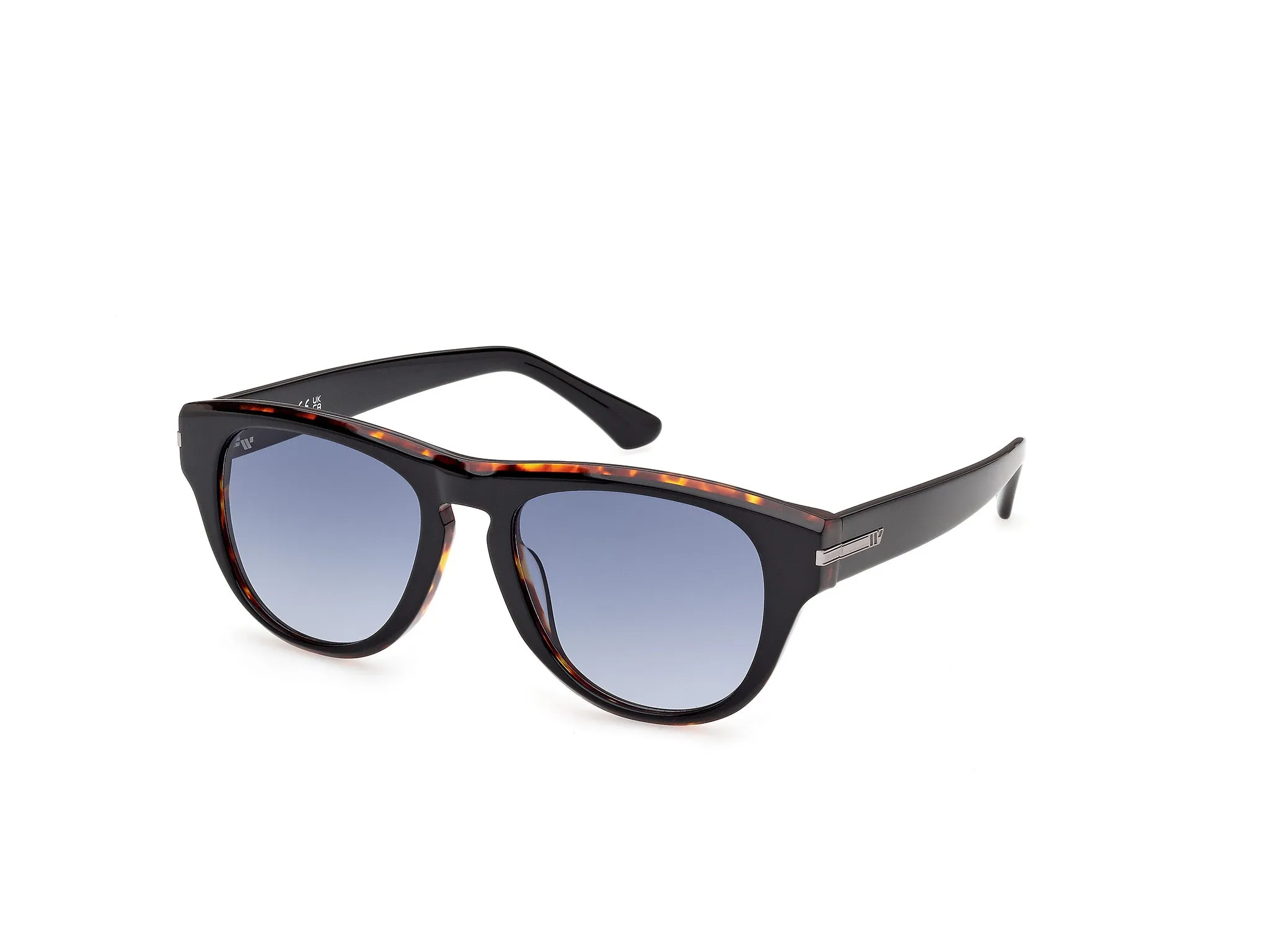 Web WE0402 05W Occhiali da sole Acetato Nero Blu Rotonda Normale - immagine 1