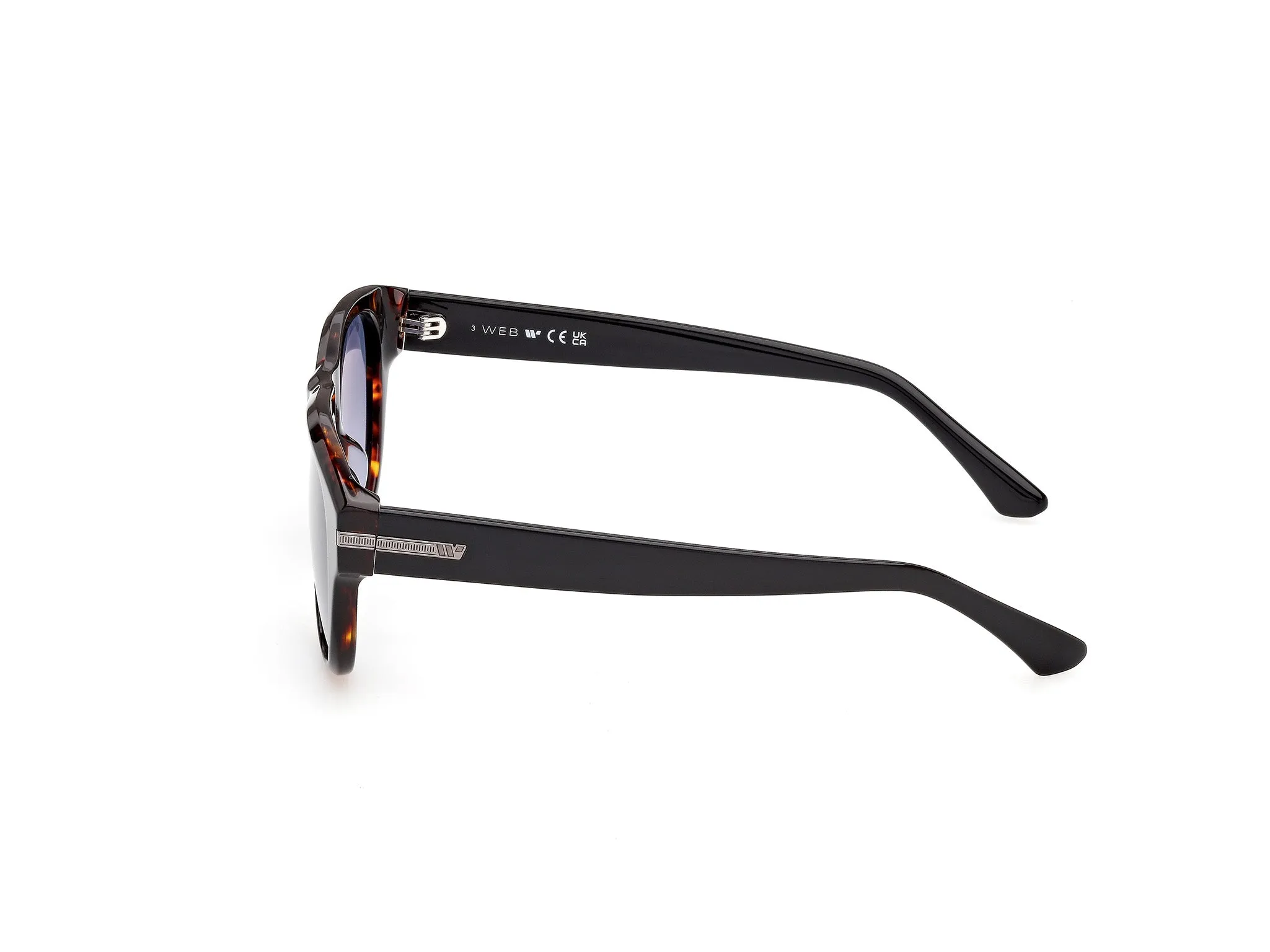 Web WE0402 05W Occhiali da sole Acetato Nero Blu Rotonda Normale - immagine 3