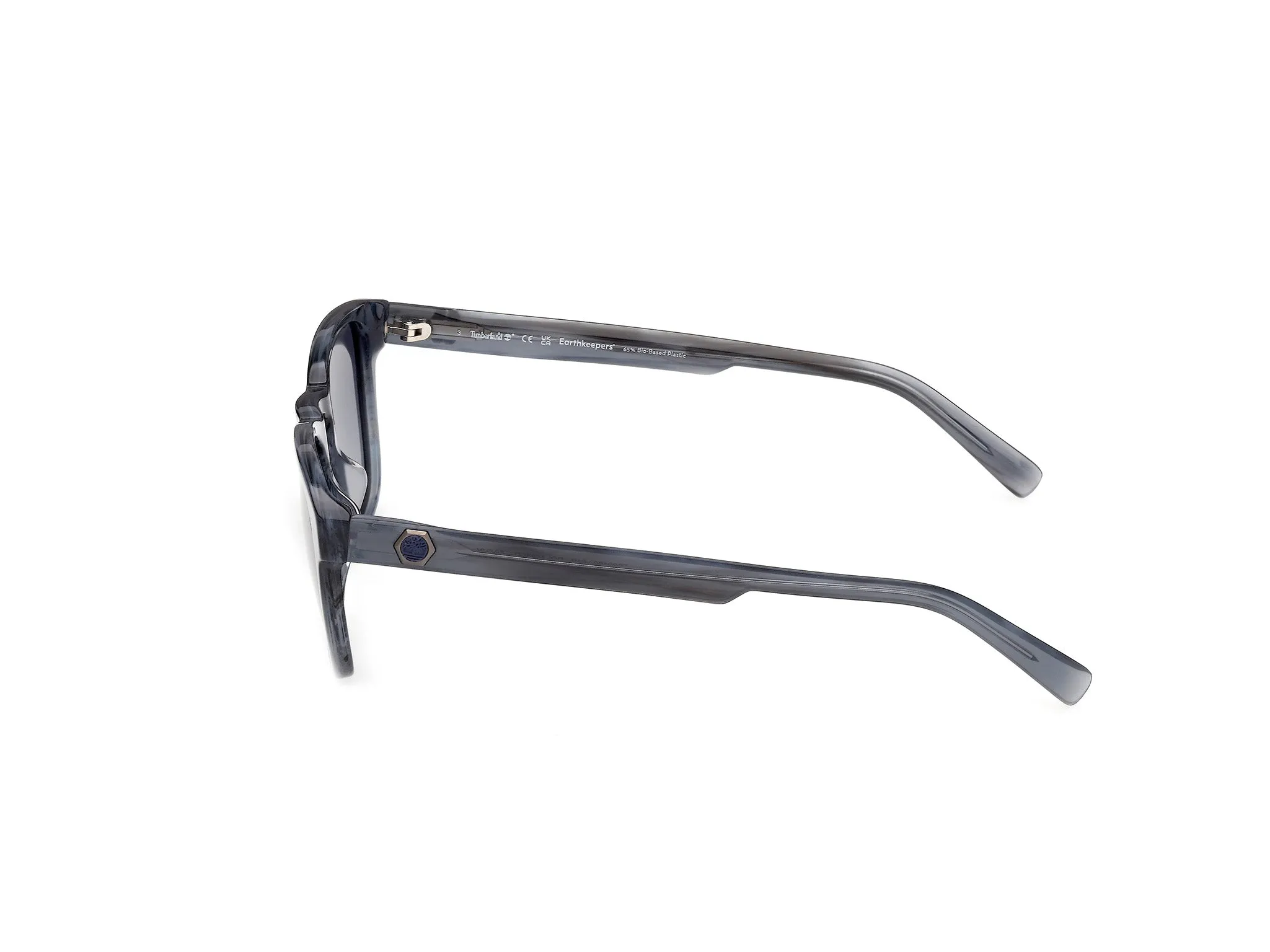Timberland TB00100 64D Occhiali da sole Acetato Blu Fumo Rotonda Polarizzata - immagine 3