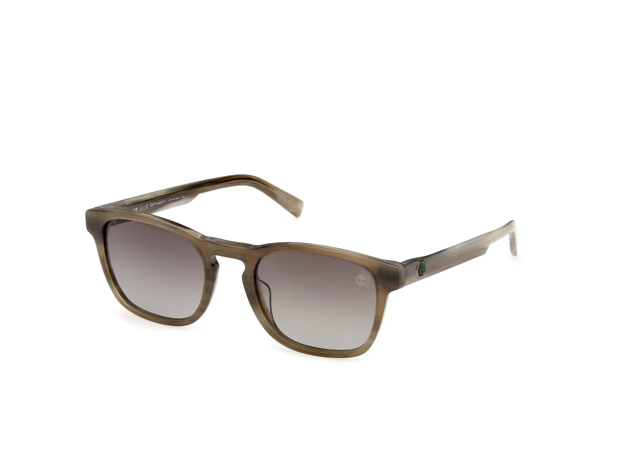 Timberland TB00100 61R Occhiali da sole Acetato Verde Verde Rotonda Polarizzata - immagine 1