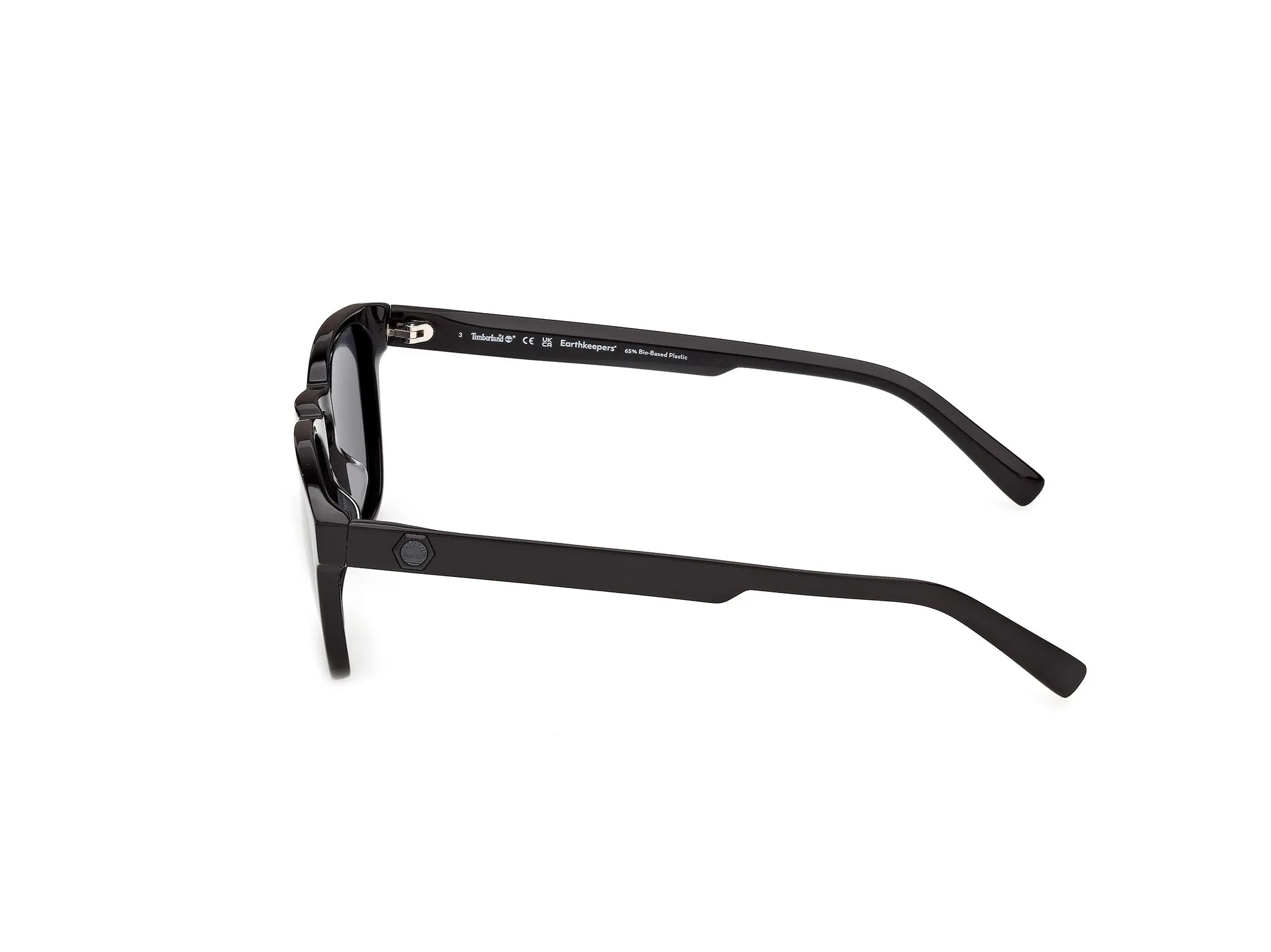 Timberland TB00100 01D Occhiali da sole Acetato Nero Fumo Rotonda Polarizzata - immagine 3