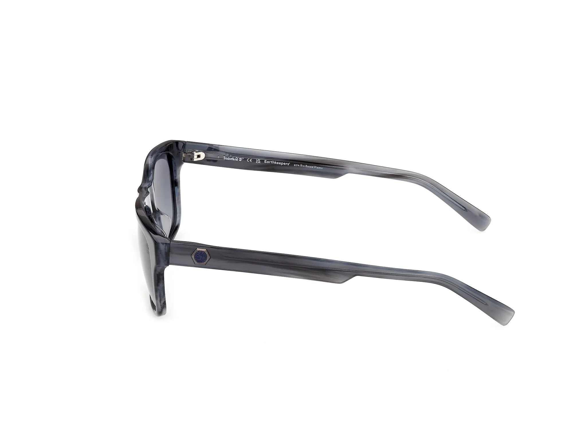 Timberland TB00098 64D Occhiali da sole Acetato Blu Fumo Squadrata Polarizzata - immagine 3
