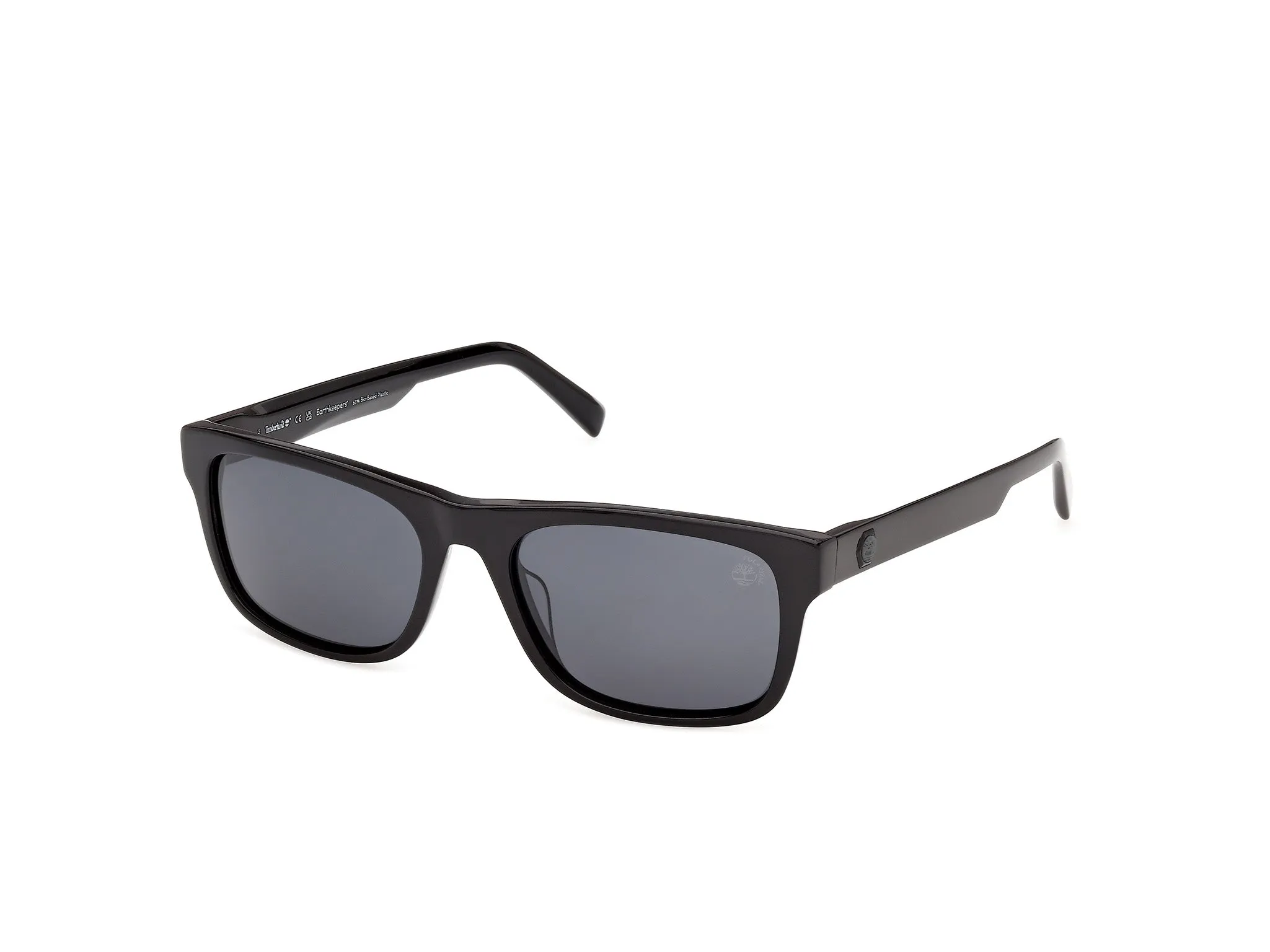 Timberland TB00098 01D Occhiali da sole Acetato Nero Fumo Squadrata Polarizzata - immagine 1