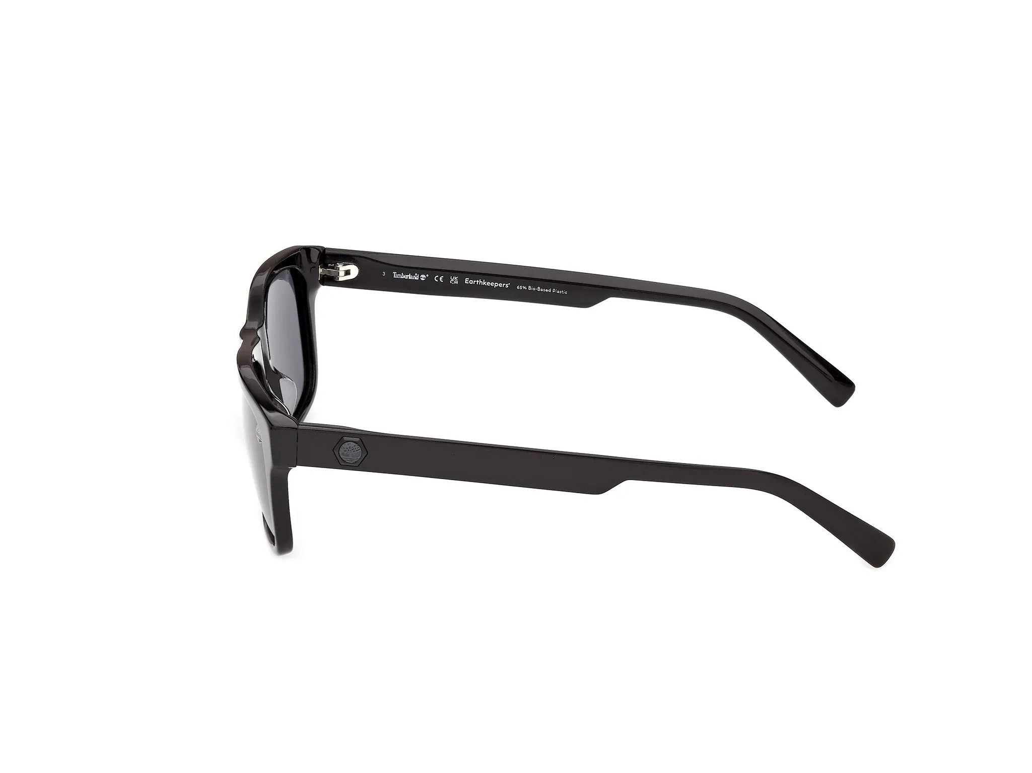 Timberland TB00098 01D Occhiali da sole Acetato Nero Fumo Squadrata Polarizzata - immagine 3