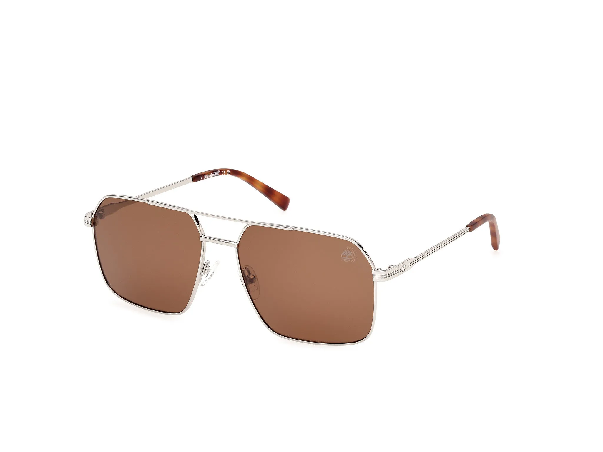 Timberland TB00097 10H Occhiali da sole Metallo Grigio Marrone Squadrata Polarizzata - immagine 1