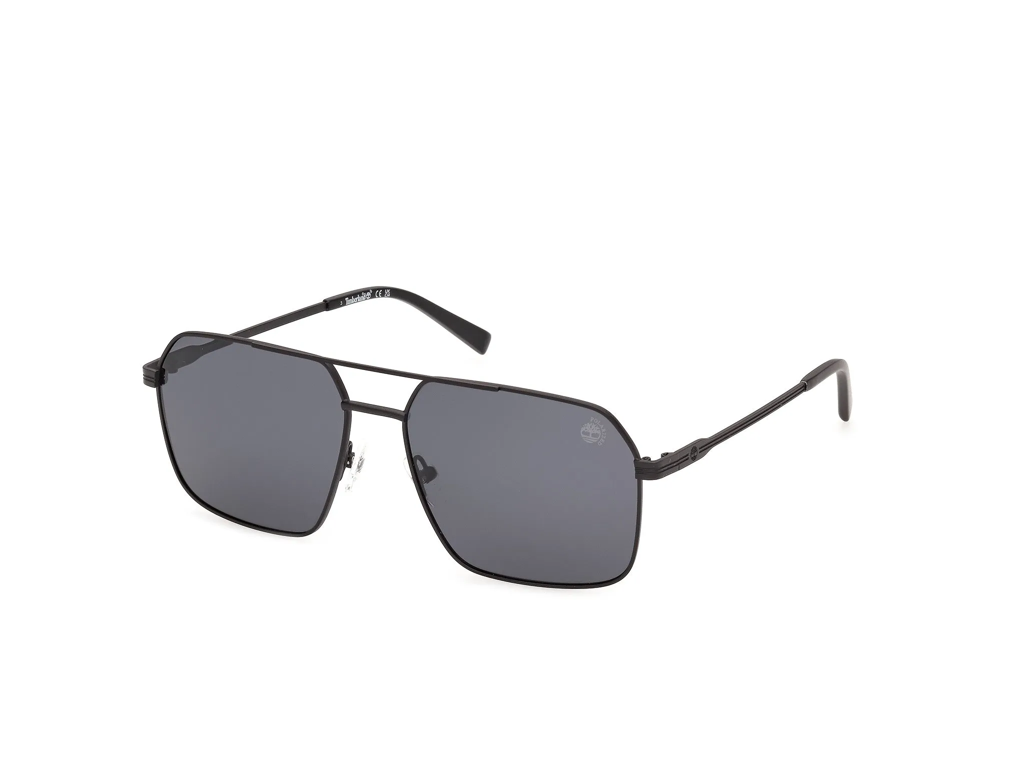 Timberland TB00097 02D Occhiali da sole Metallo Nero Fumo Squadrata Polarizzata - immagine 1