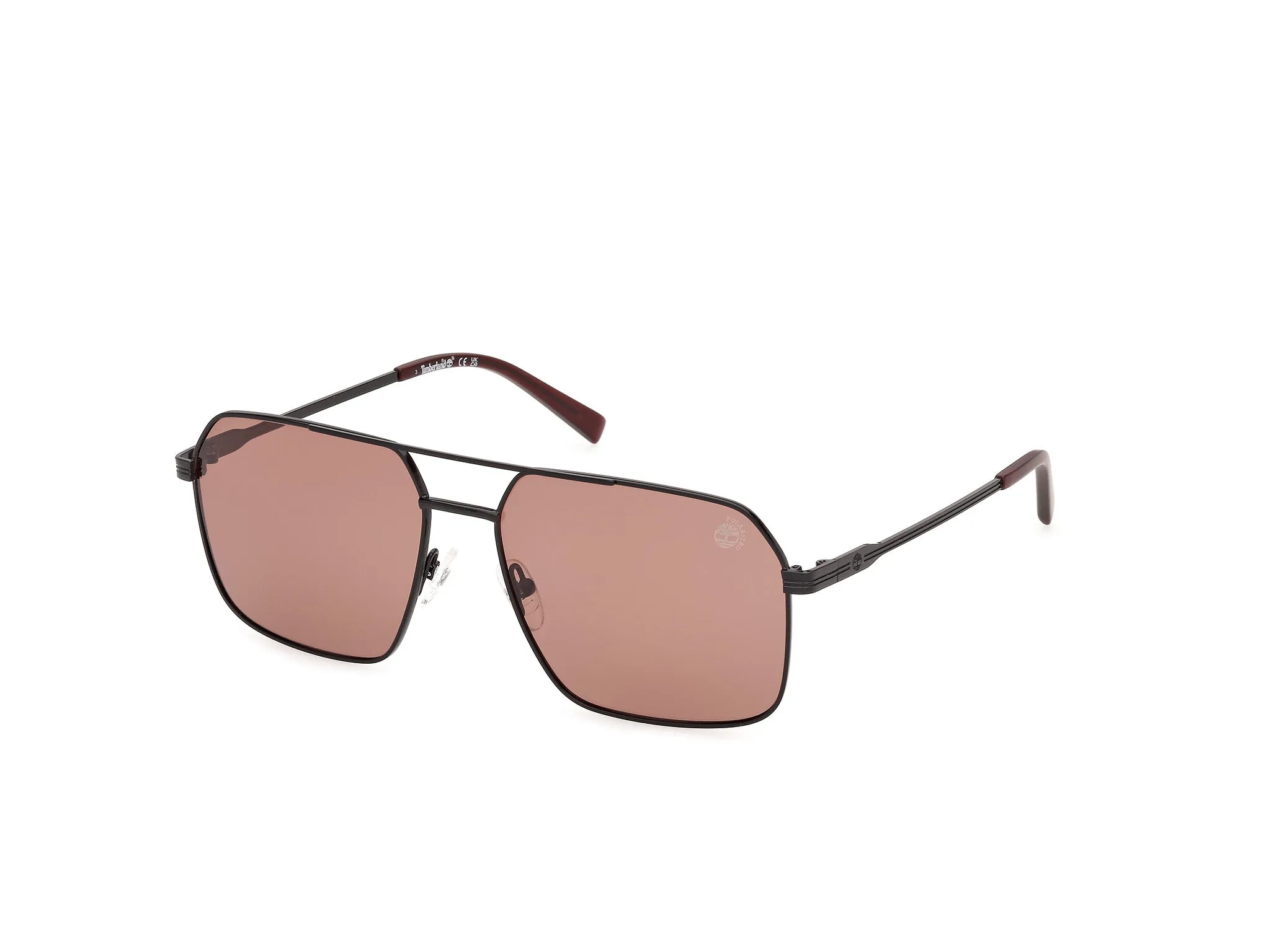 Timberland TB00097 01D Occhiali da sole Metallo Nero Fumo Squadrata Polarizzata - immagine 1