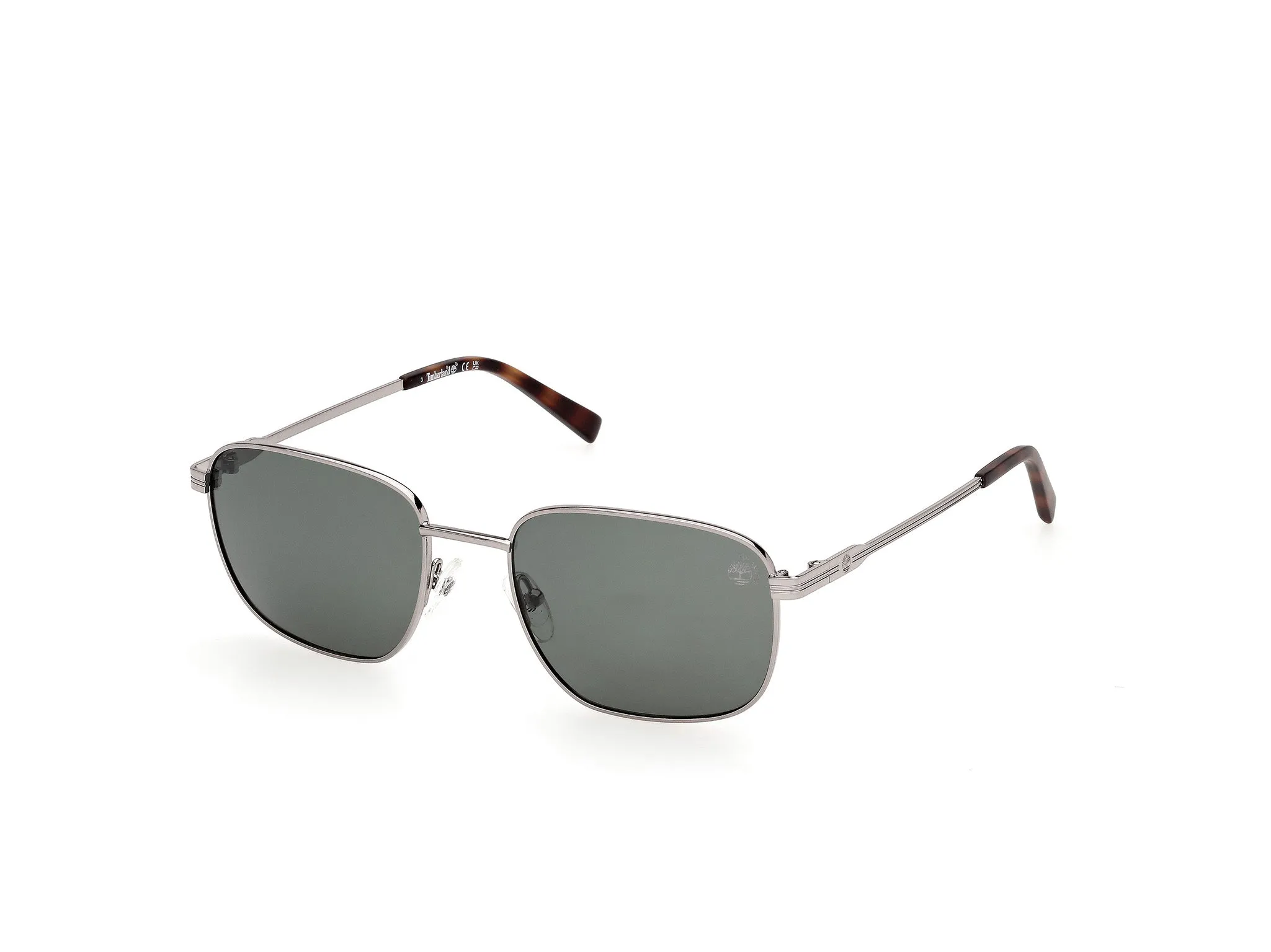 Timberland TB00096 08R Occhiali da sole Metallo Canna di fucile Verde Squadrata Polarizzata - immagine 1