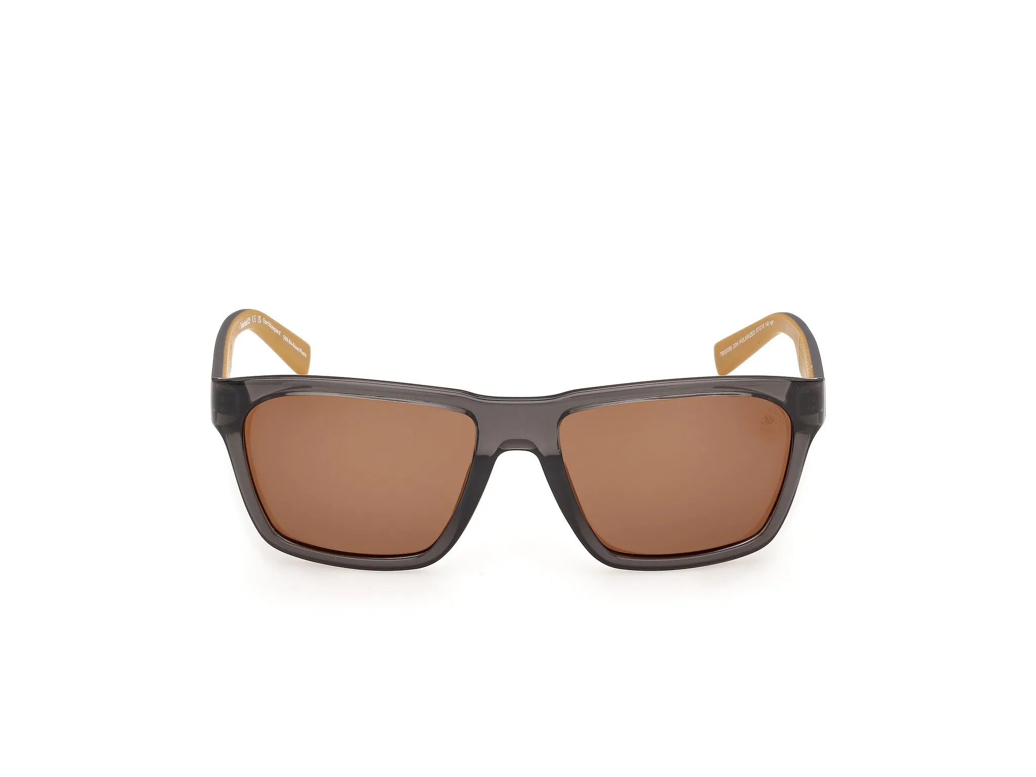 Timberland TB00095 20H Occhiali da sole Iniettato Grigio Marrone Squadrata Polarizzata - immagine 2