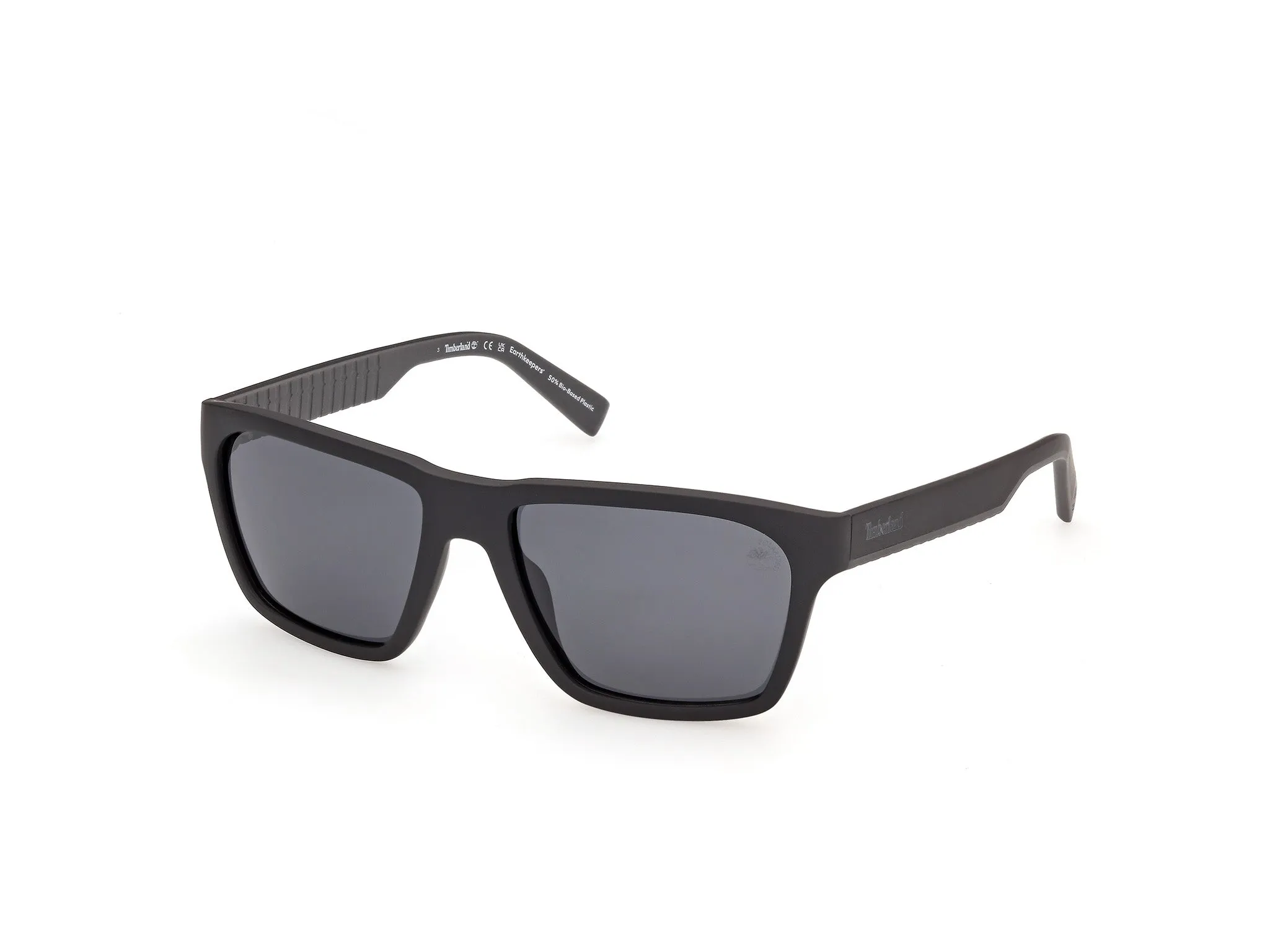 Timberland TB00095 02D Occhiali da sole Iniettato Nero Fumo Squadrata Polarizzata - immagine 1