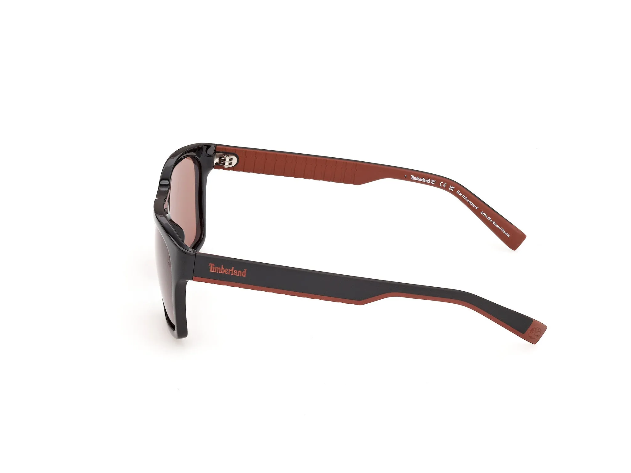 Timberland TB00095 01D Occhiali da sole Iniettato Nero Fumo Squadrata Polarizzata - immagine 3