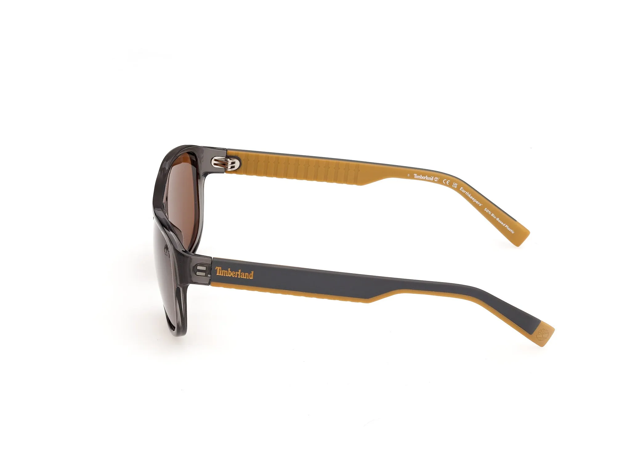 Timberland TB00094 20H Occhiali da sole Iniettato Grigio Marrone Pilot Polarizzata - immagine 3