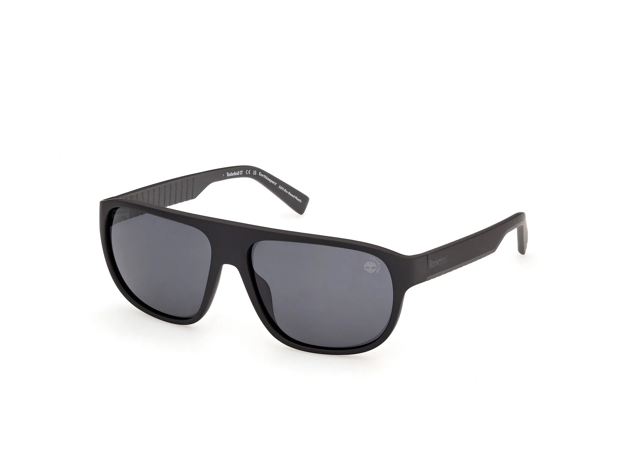 Timberland TB00094 02D Occhiali da sole Iniettato Nero Fumo Pilot Polarizzata - immagine 1