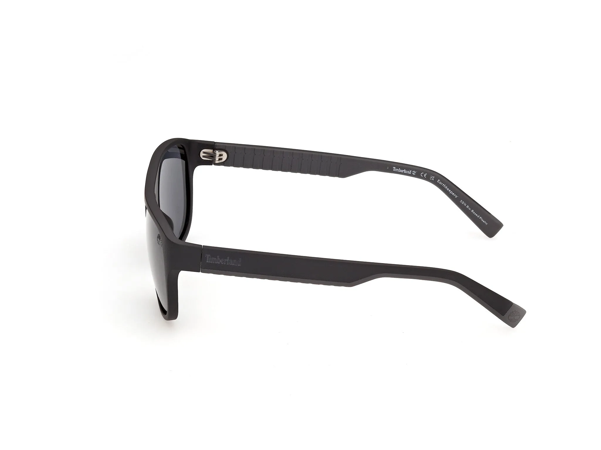 Timberland TB00094 02D Occhiali da sole Iniettato Nero Fumo Pilot Polarizzata - immagine 3