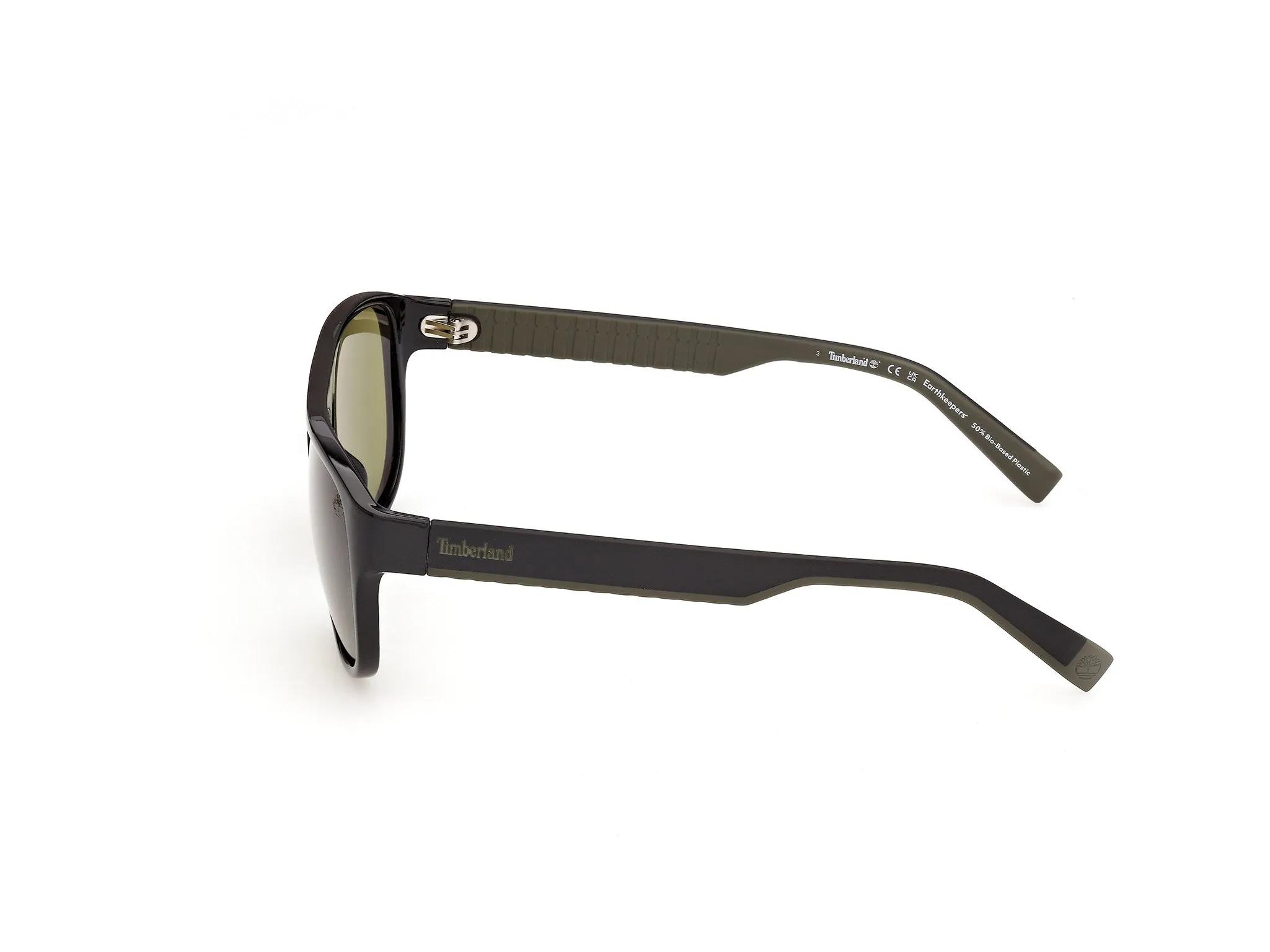Timberland TB00094 01R Occhiali da sole Iniettato Nero Verde Pilot Polarizzata - immagine 3