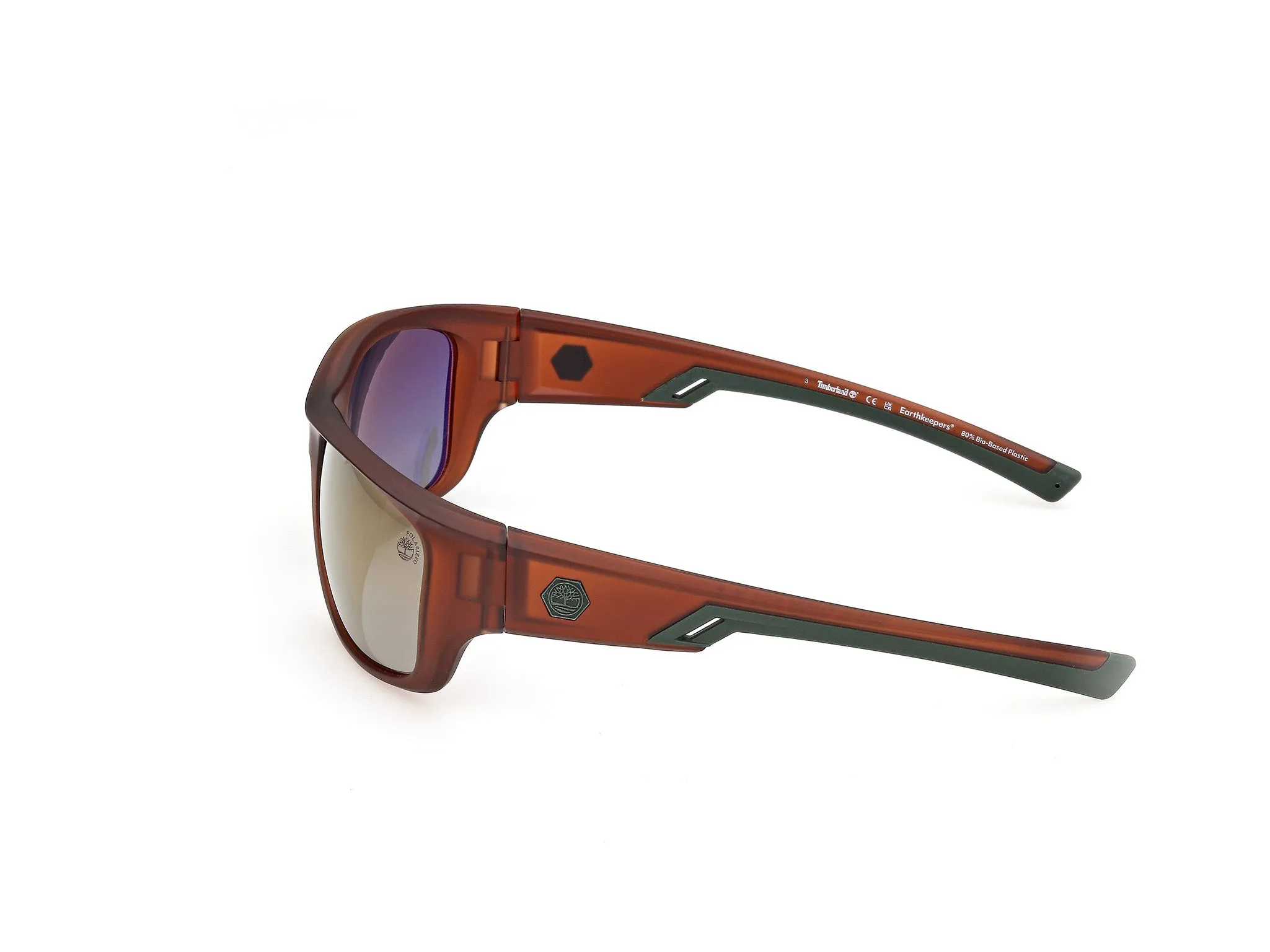 Timberland TB00093 49H Occhiali da sole Iniettato Marrone Squadrata Polarizzata - immagine 3