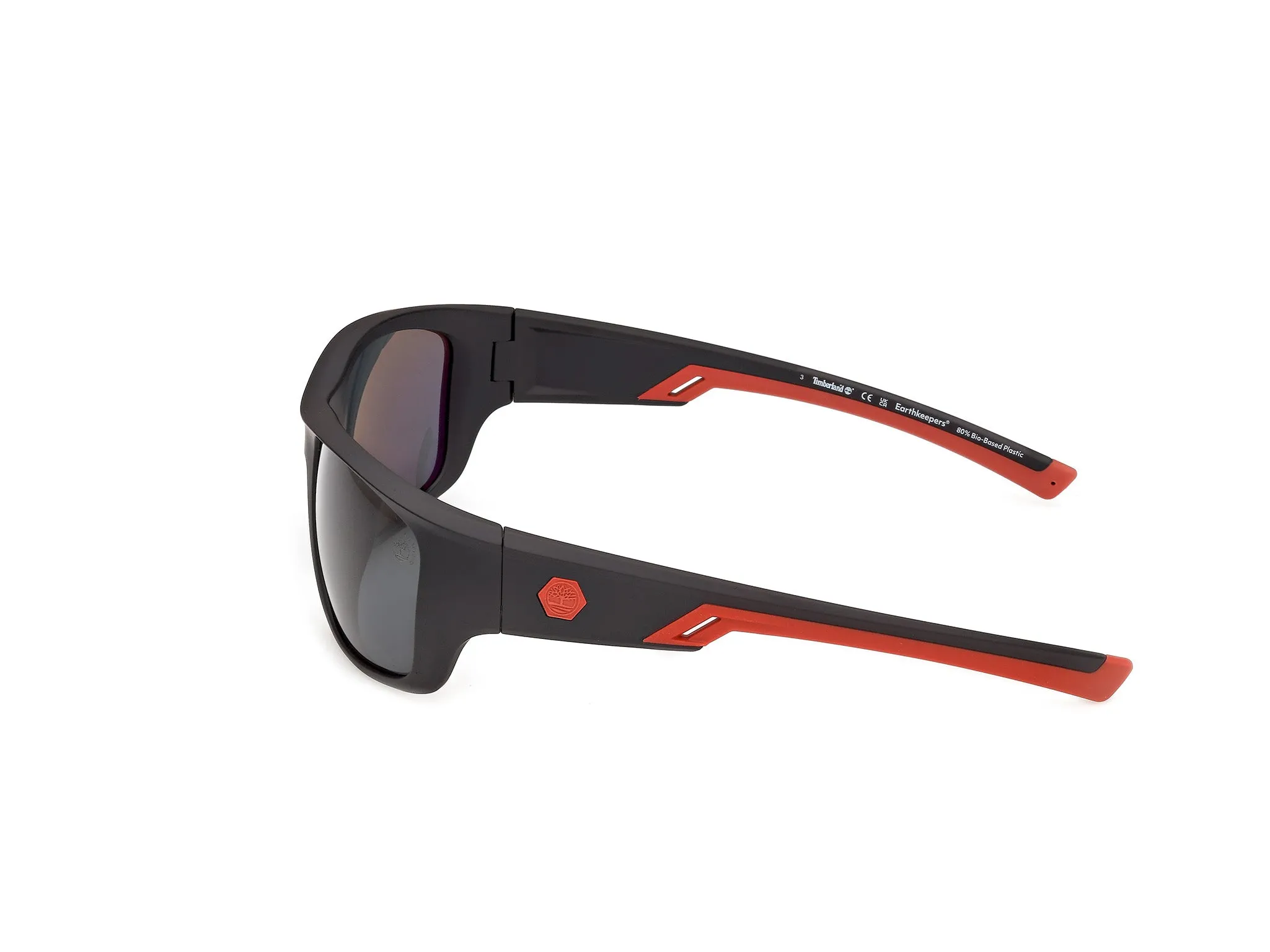 Timberland TB00093 02D Occhiali da sole Iniettato Nero Squadrata Polarizzata - immagine 3