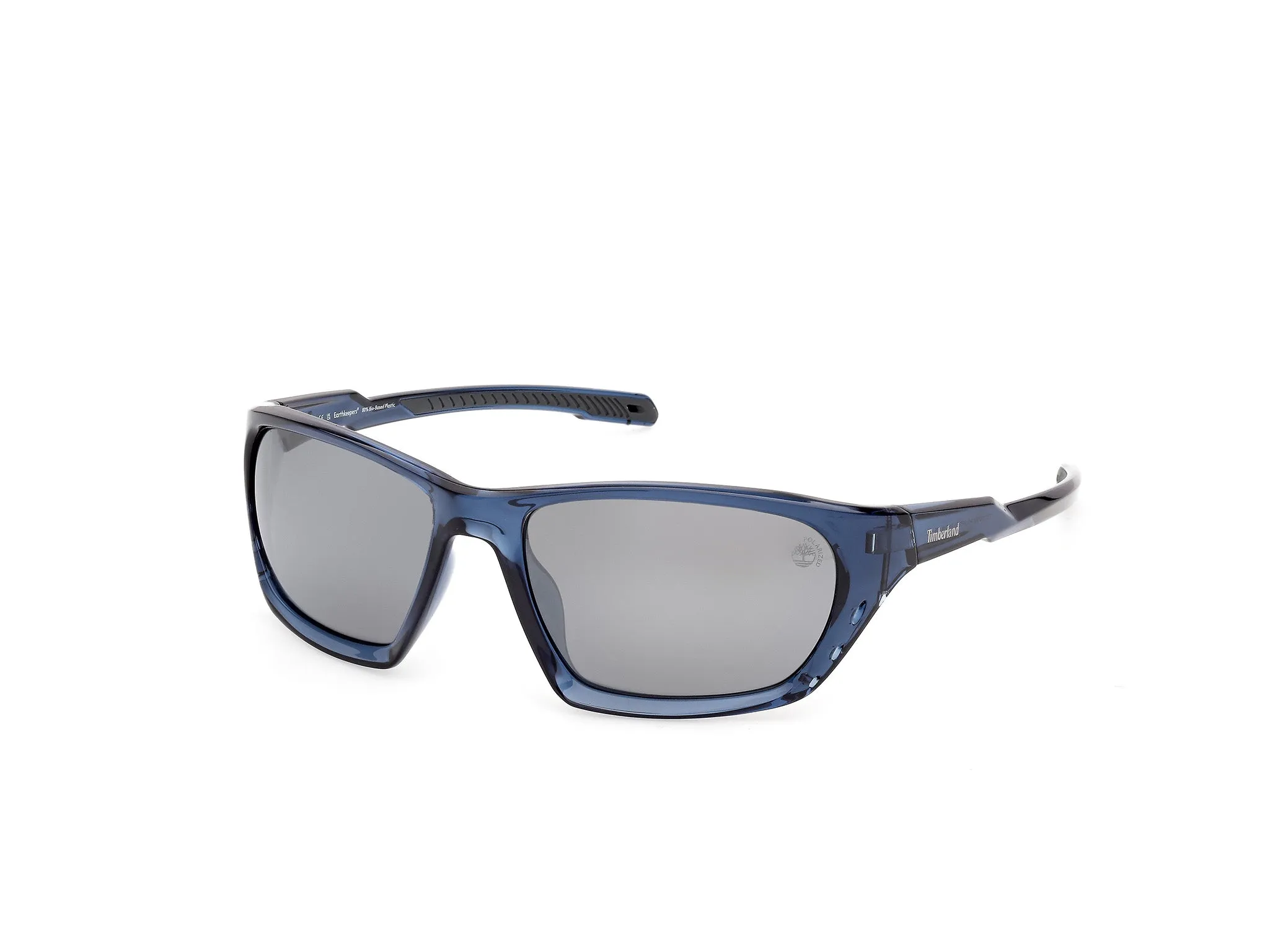 Timberland TB00092 90D Occhiali da sole Iniettato Blu Fumo Squadrata Polarizzata - immagine 1