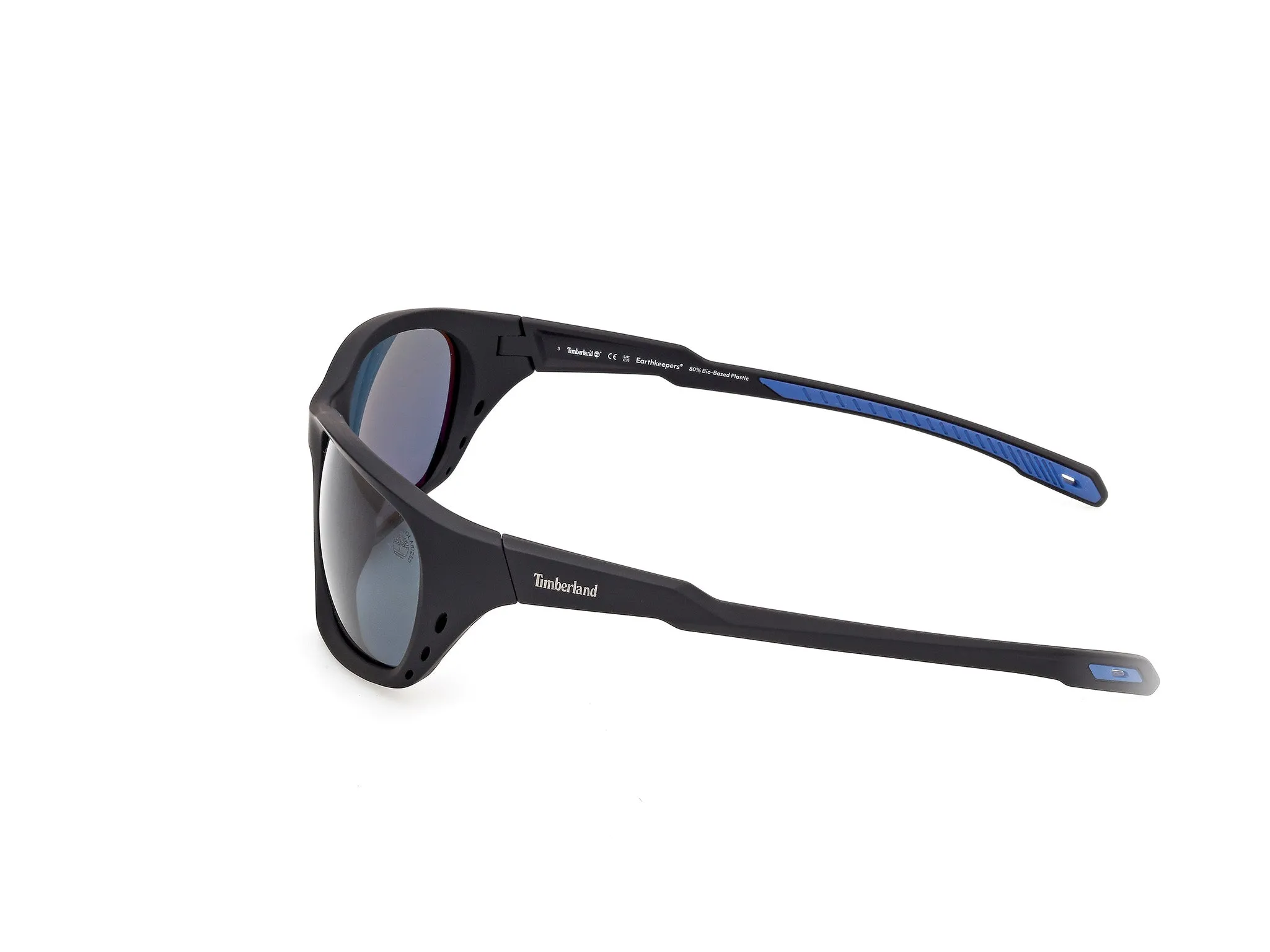 Timberland TB00092 02D Occhiali da sole Iniettato Nero Fumo Squadrata Polarizzata - immagine 3