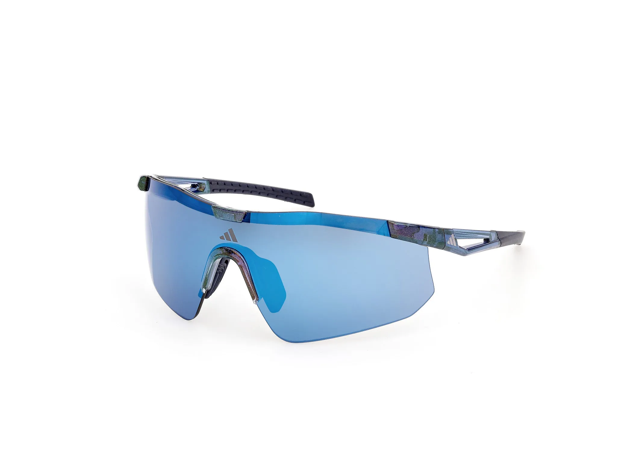 Adidas Sport SP0128 KAPHIROS EVO 90X Occhiali da sole Iniettato Blu Blu Maschera Normale - immagine 1