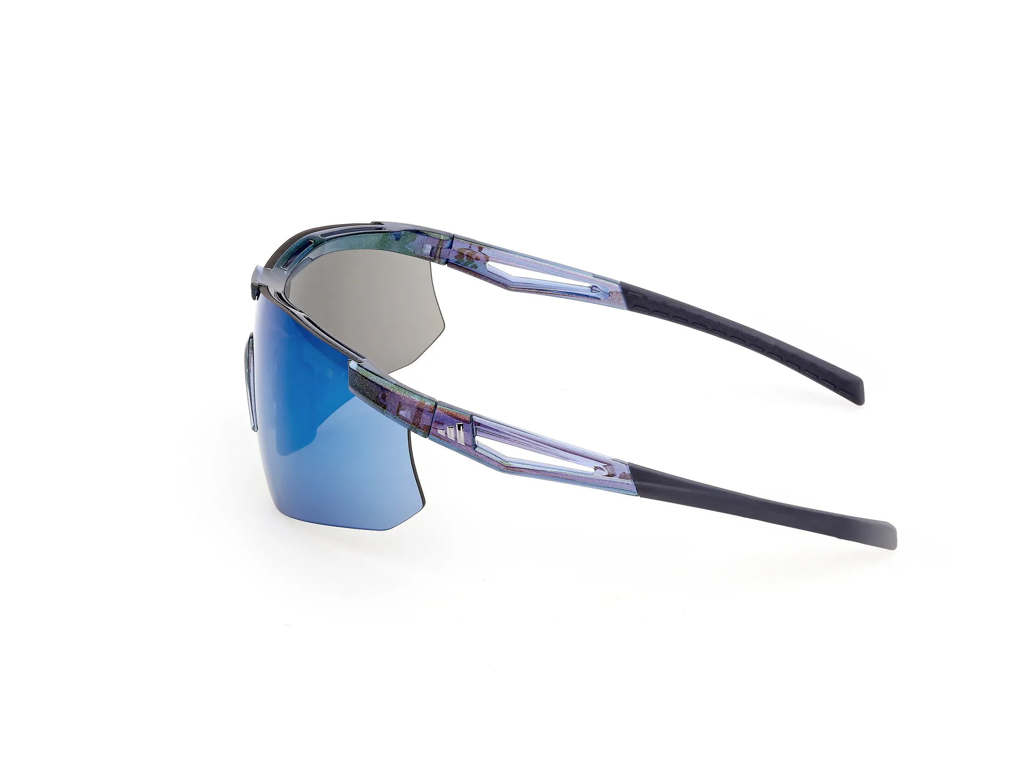 Adidas Sport SP0128 KAPHIROS EVO 90X Occhiali da sole Iniettato Blu Blu Maschera Normale - immagine 3